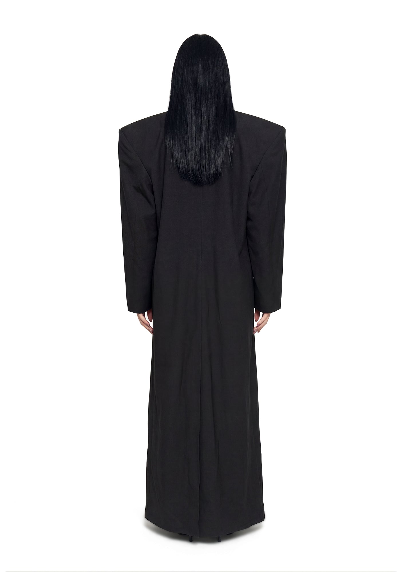 Elongated Blazer Coat - Black