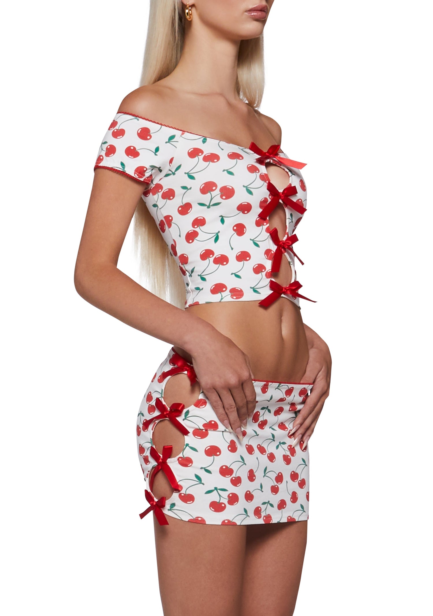 Sour Cherry Sweetheart Skirt Set
