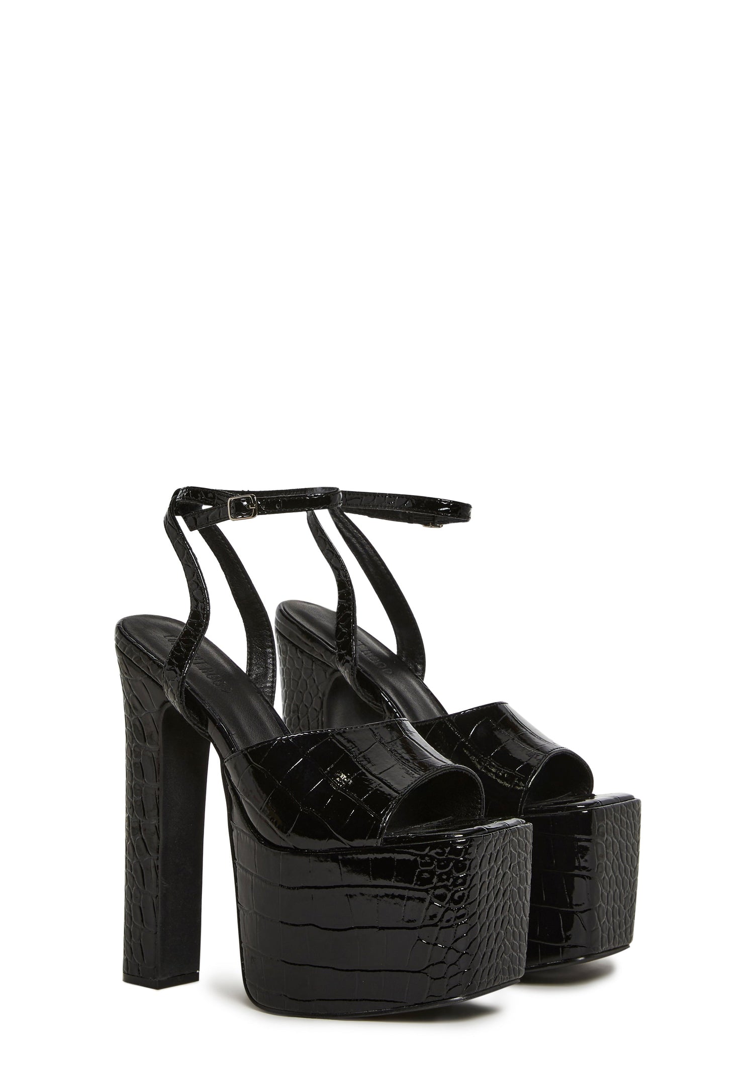 Devour Croc Platform Heels