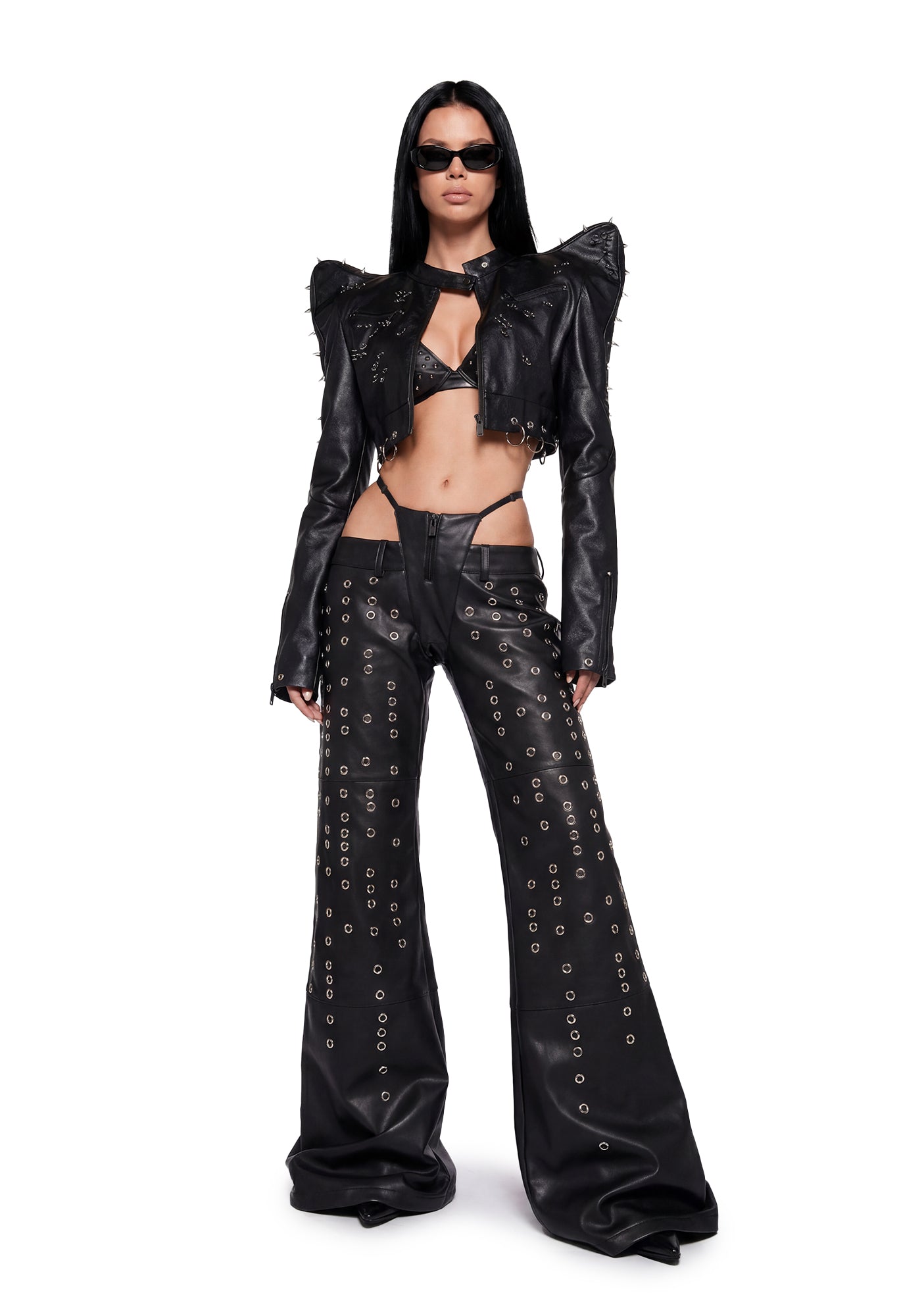 Eyelet Thong Pants