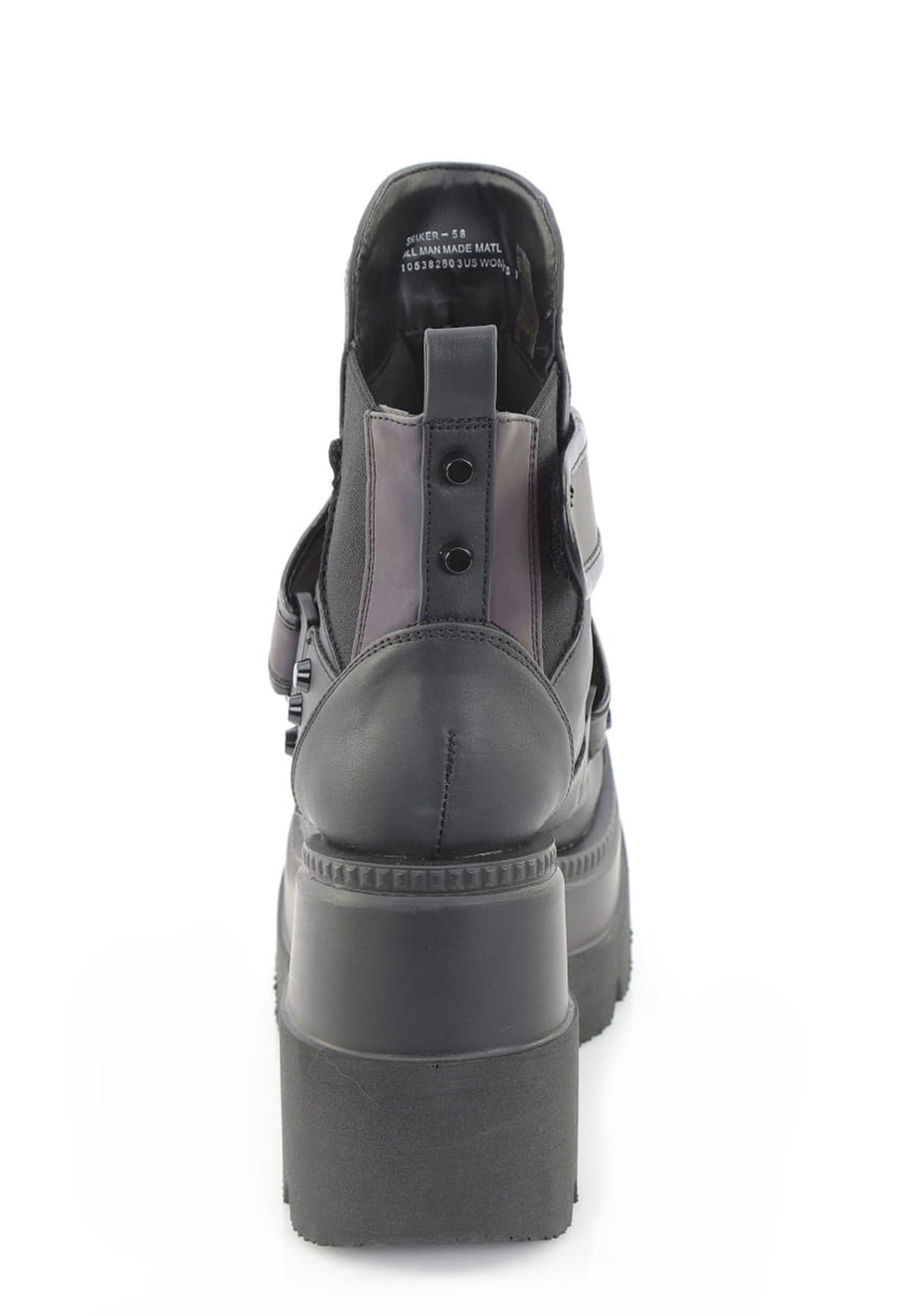 Shaker-58 Reflective Platform Ankle Boots