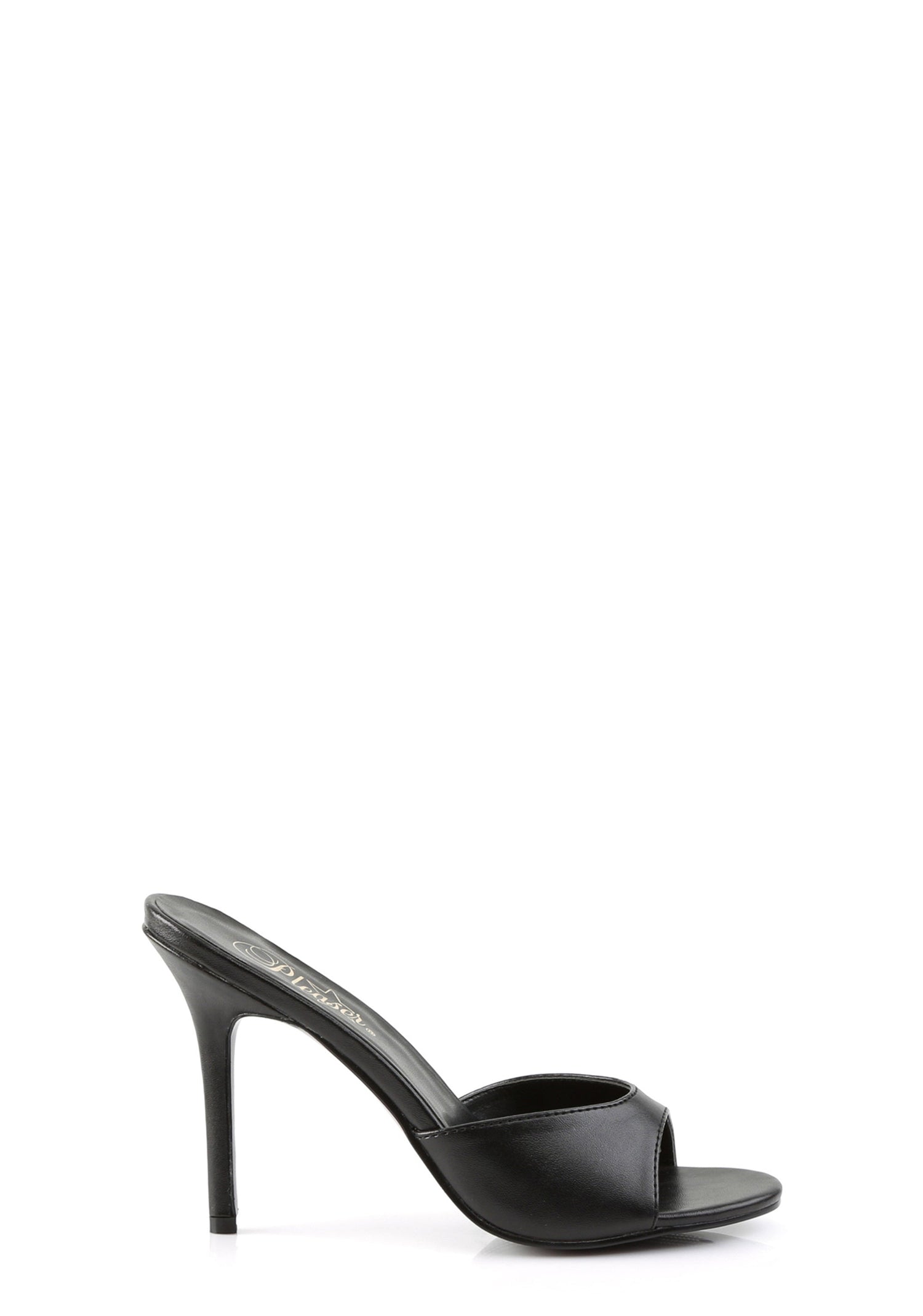 Classique-01 Peep Toe Matte Heels - Black