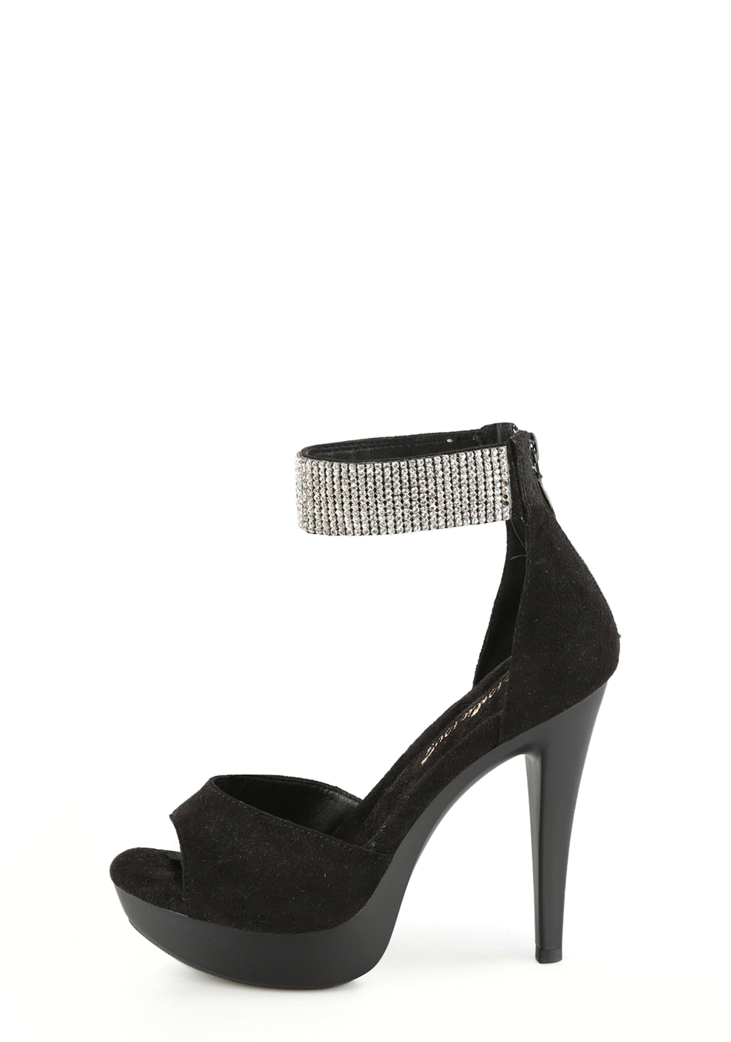 Cocktail-525  Rhinestone Ankle Strap Platform Heels