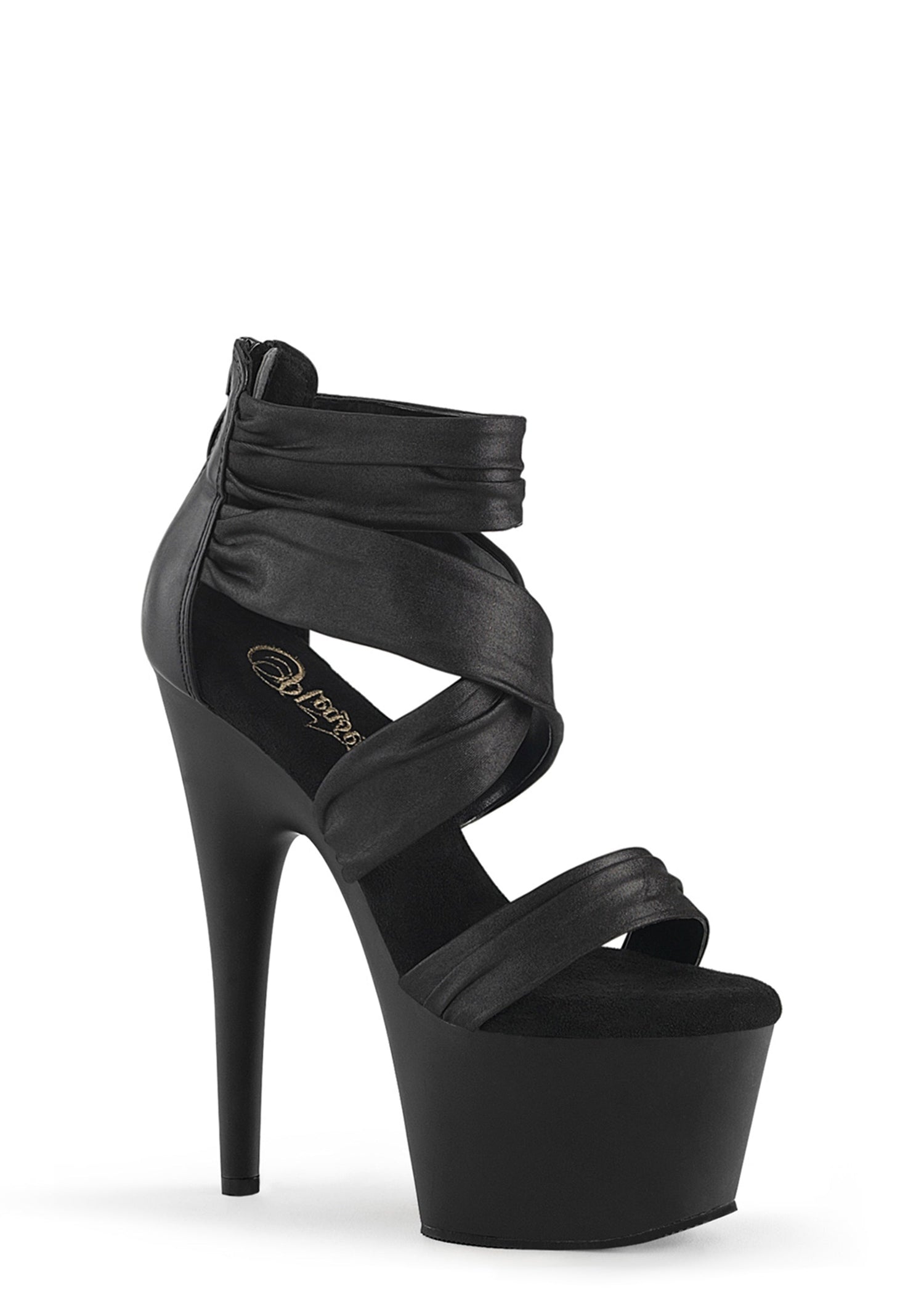 Adore-720 Platform Ankle Strap Sandals-Black