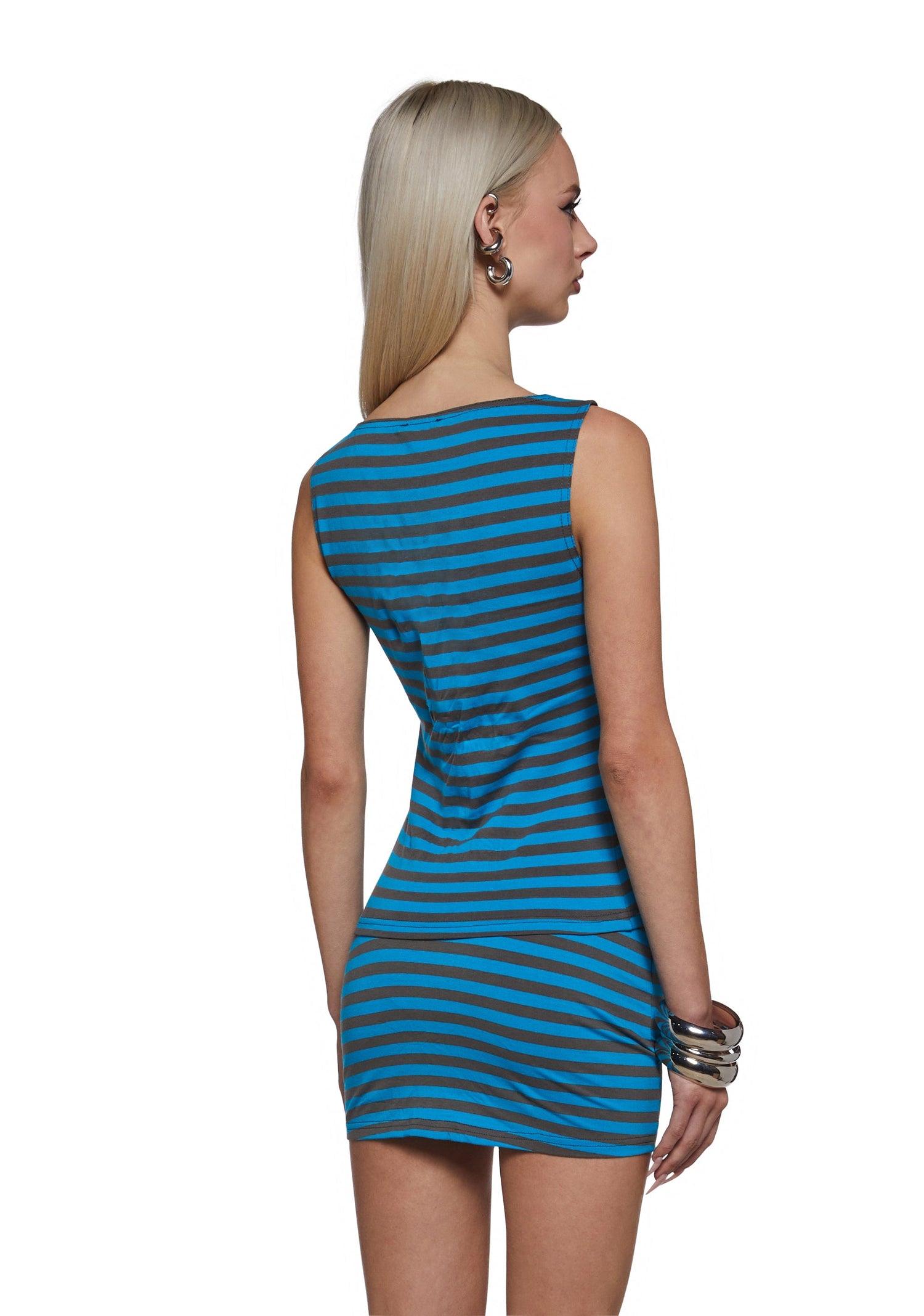 Emma Tank Top Skirt Set - Stripe