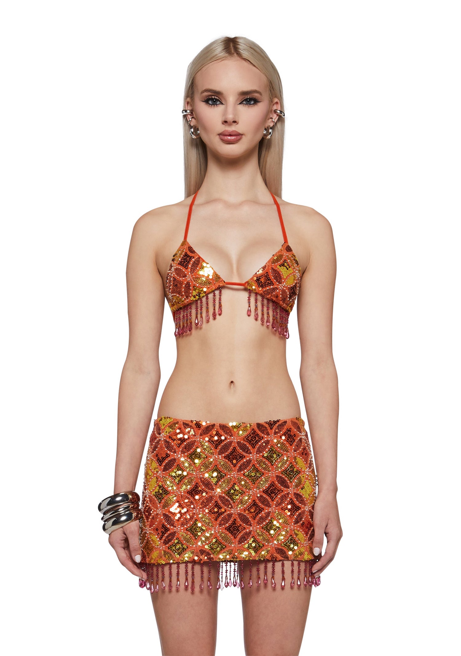Mosaic Beaded Resort Triangle Top