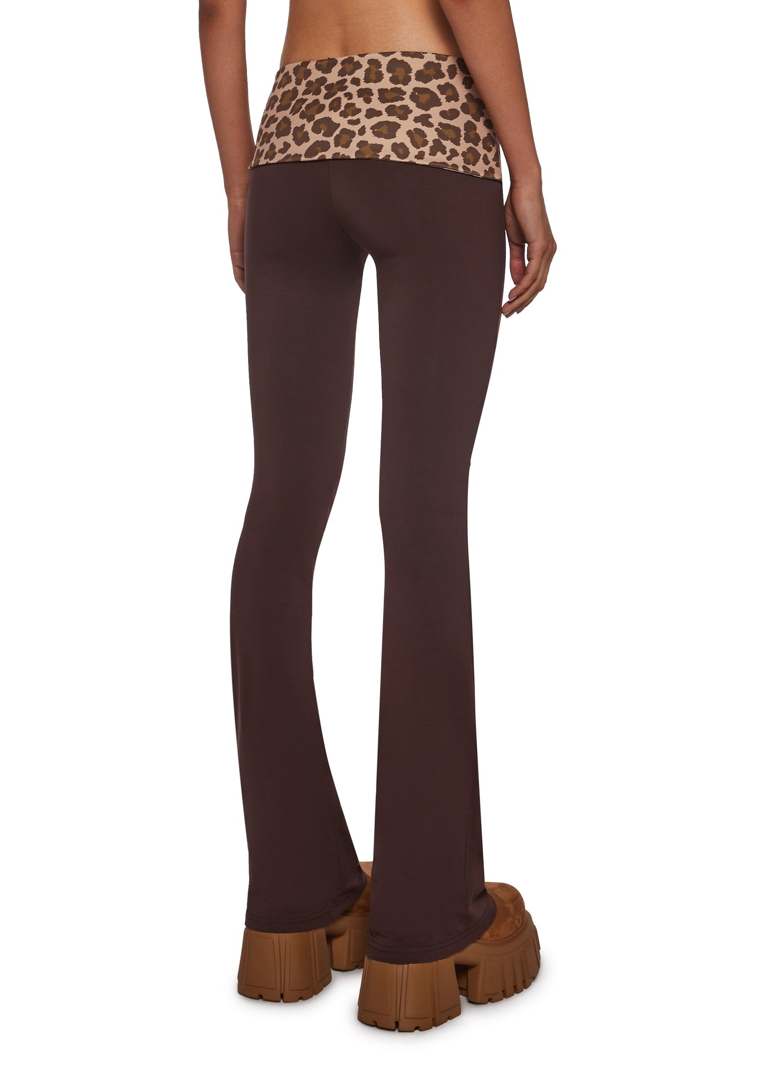 Hot Crush Knit Pants - Brown