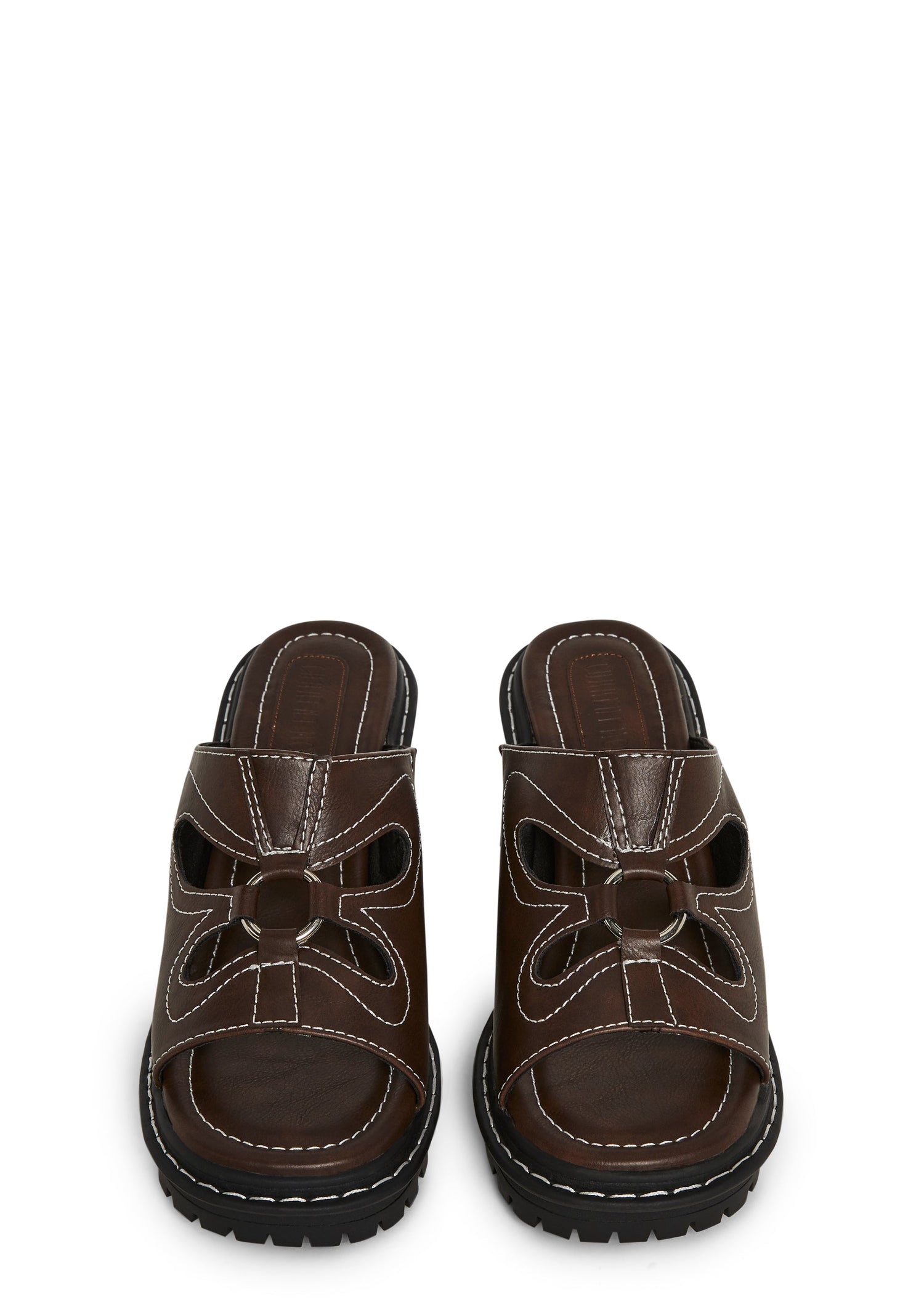 Feeling Good Platform Mules - Brown