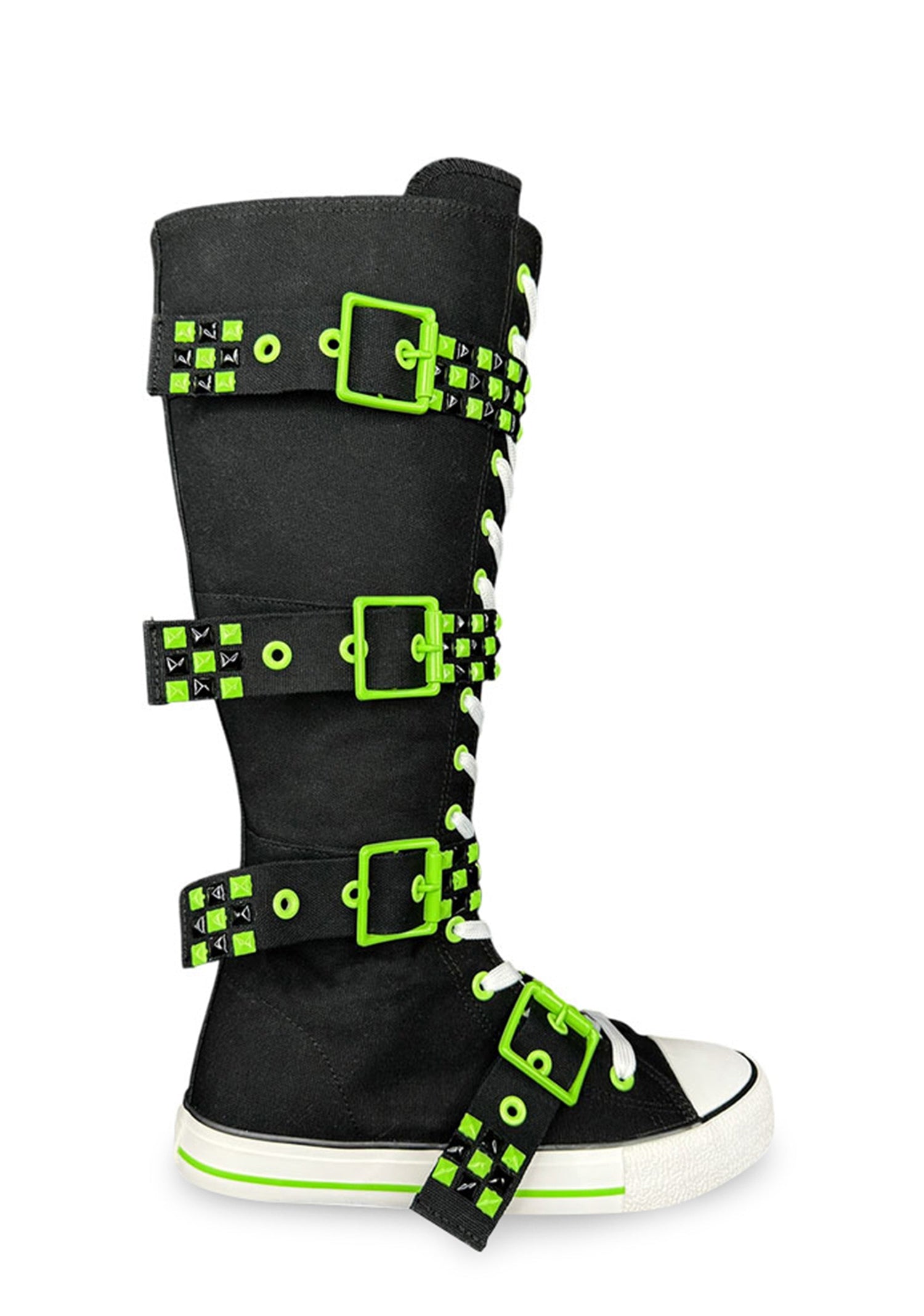 Rawr XD Stud Knee High Sneakers - Green