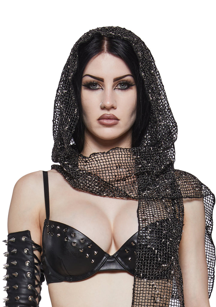 Mirage Mesh Head Scarf - Black