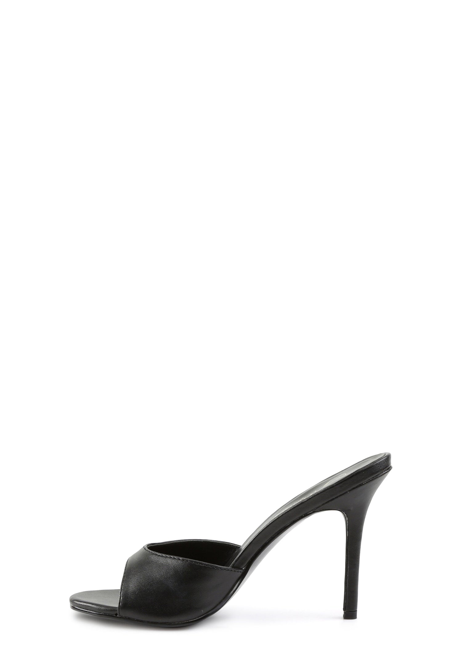 Classique-01 Peep Toe Matte Heels - Black