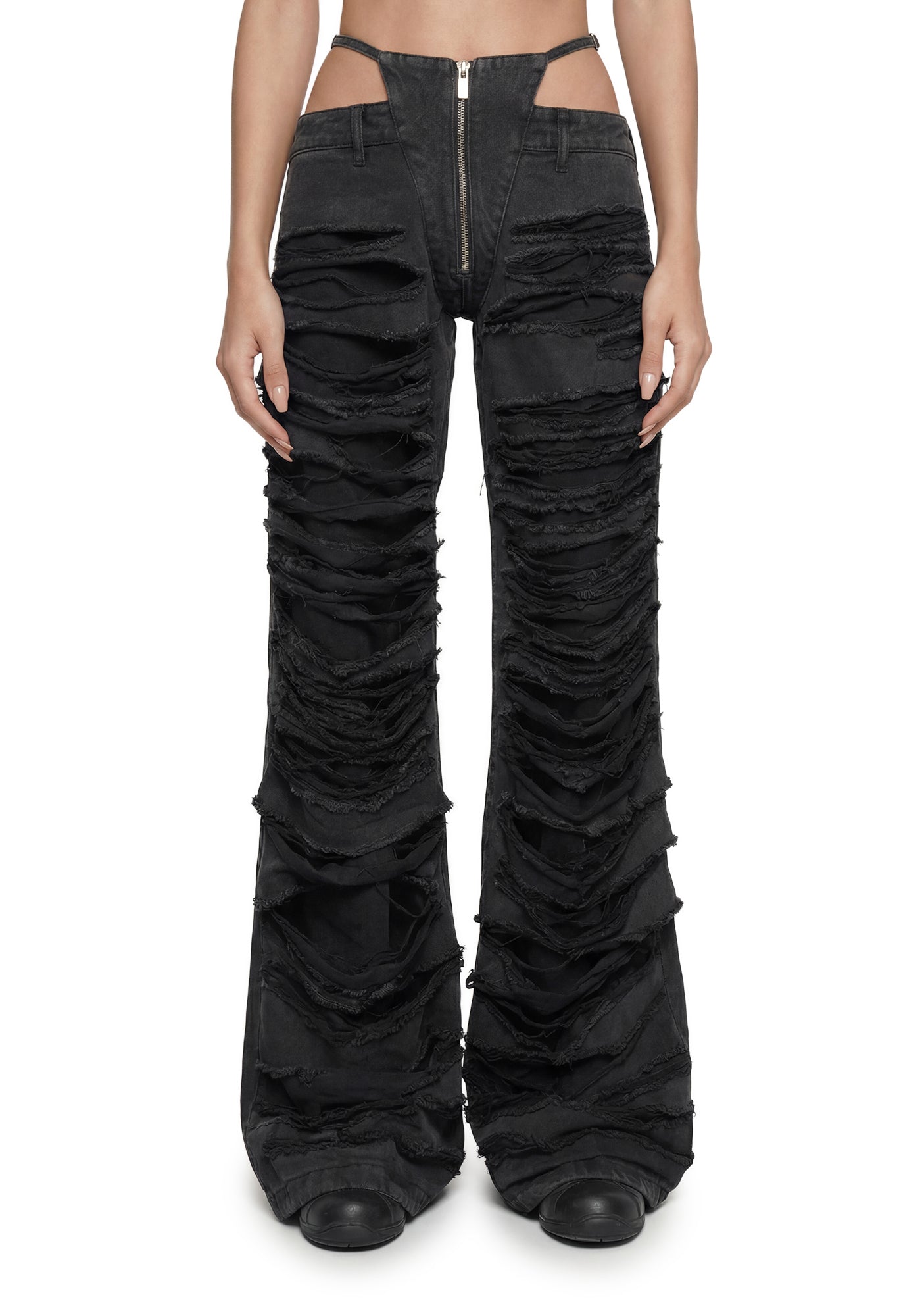 Denim Thong Pants - Black Wash