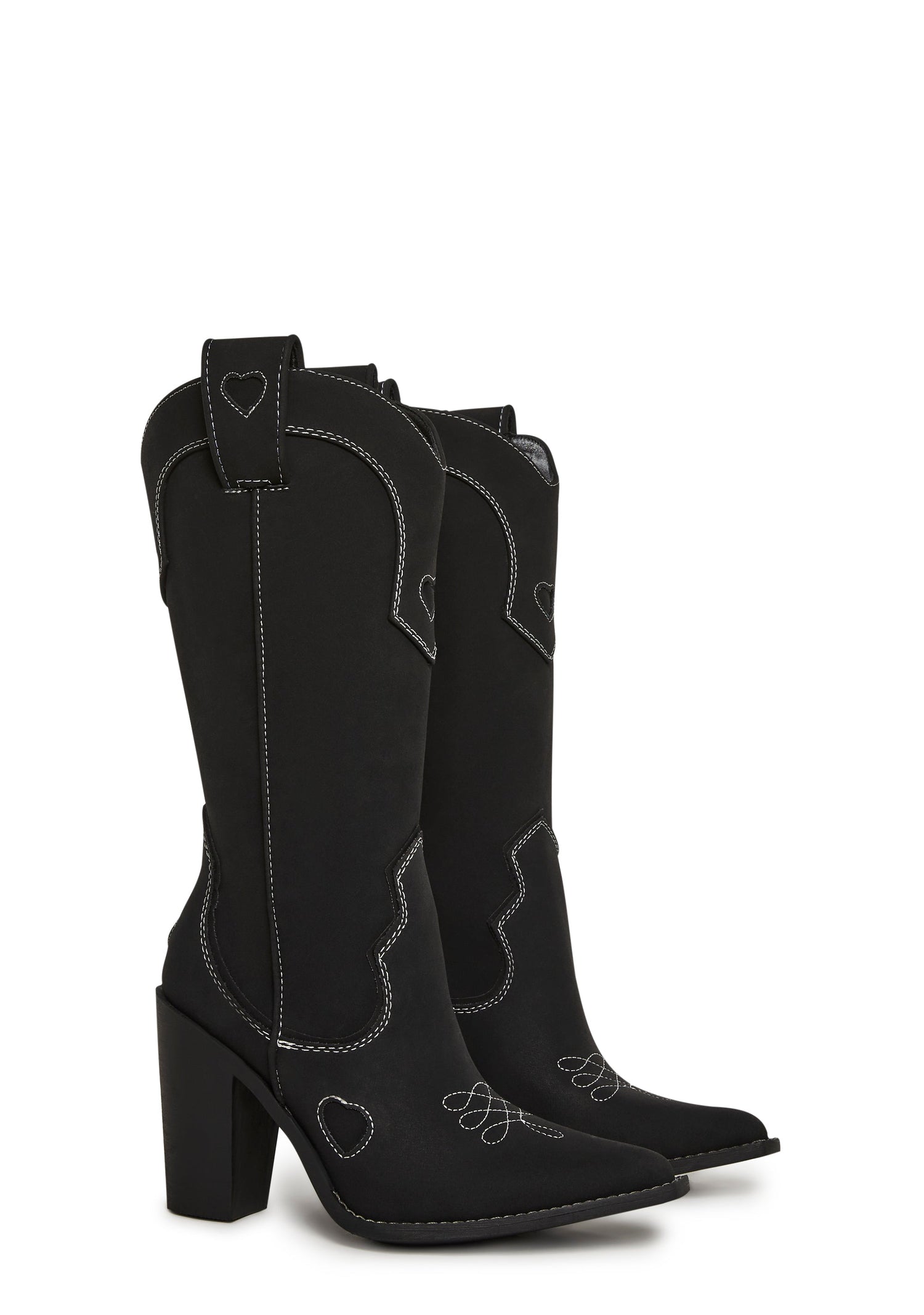 Basic Present Perfect Cowgirl Boots - Black