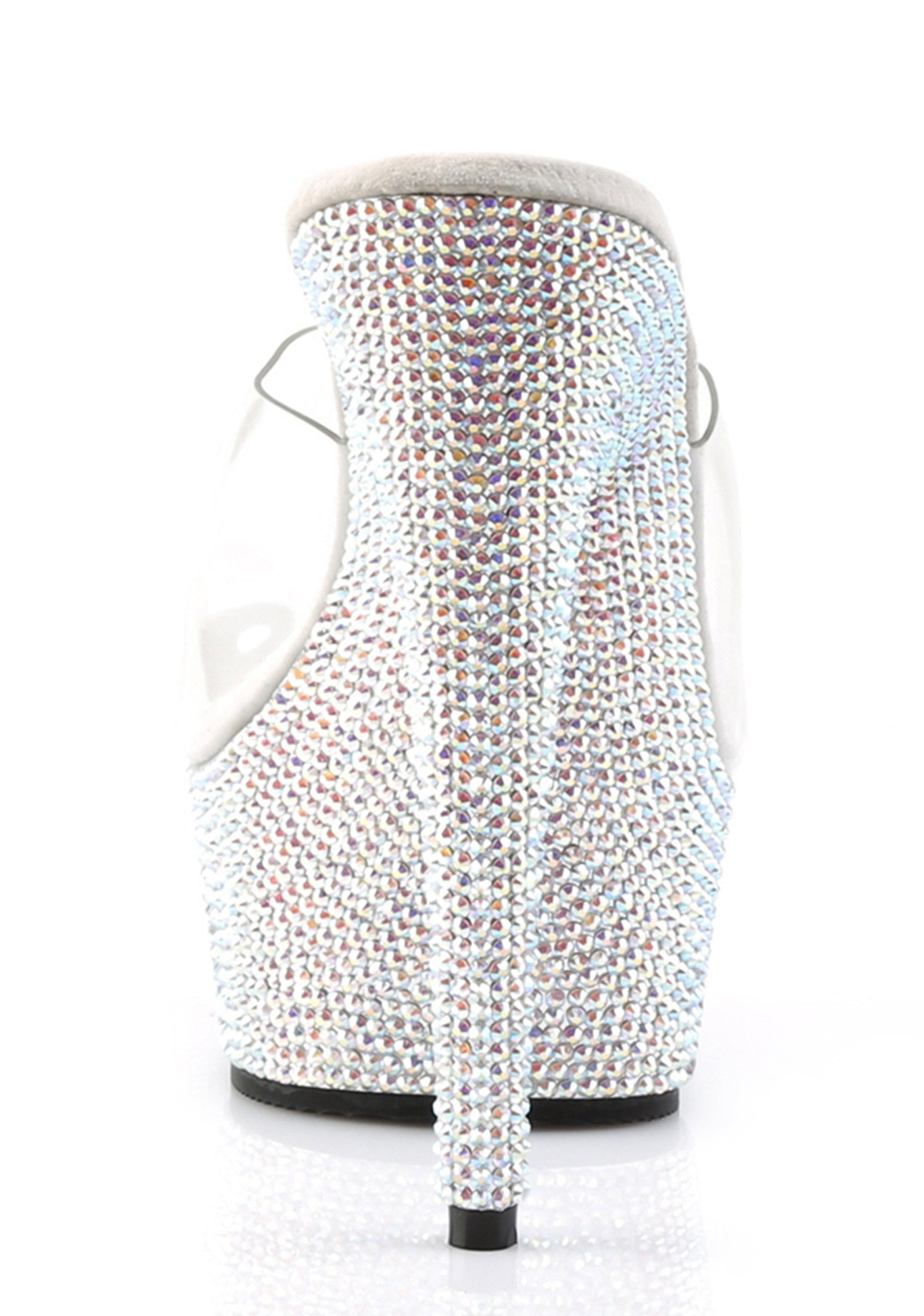 Bejeweled-601DM Platform Slides-Silver