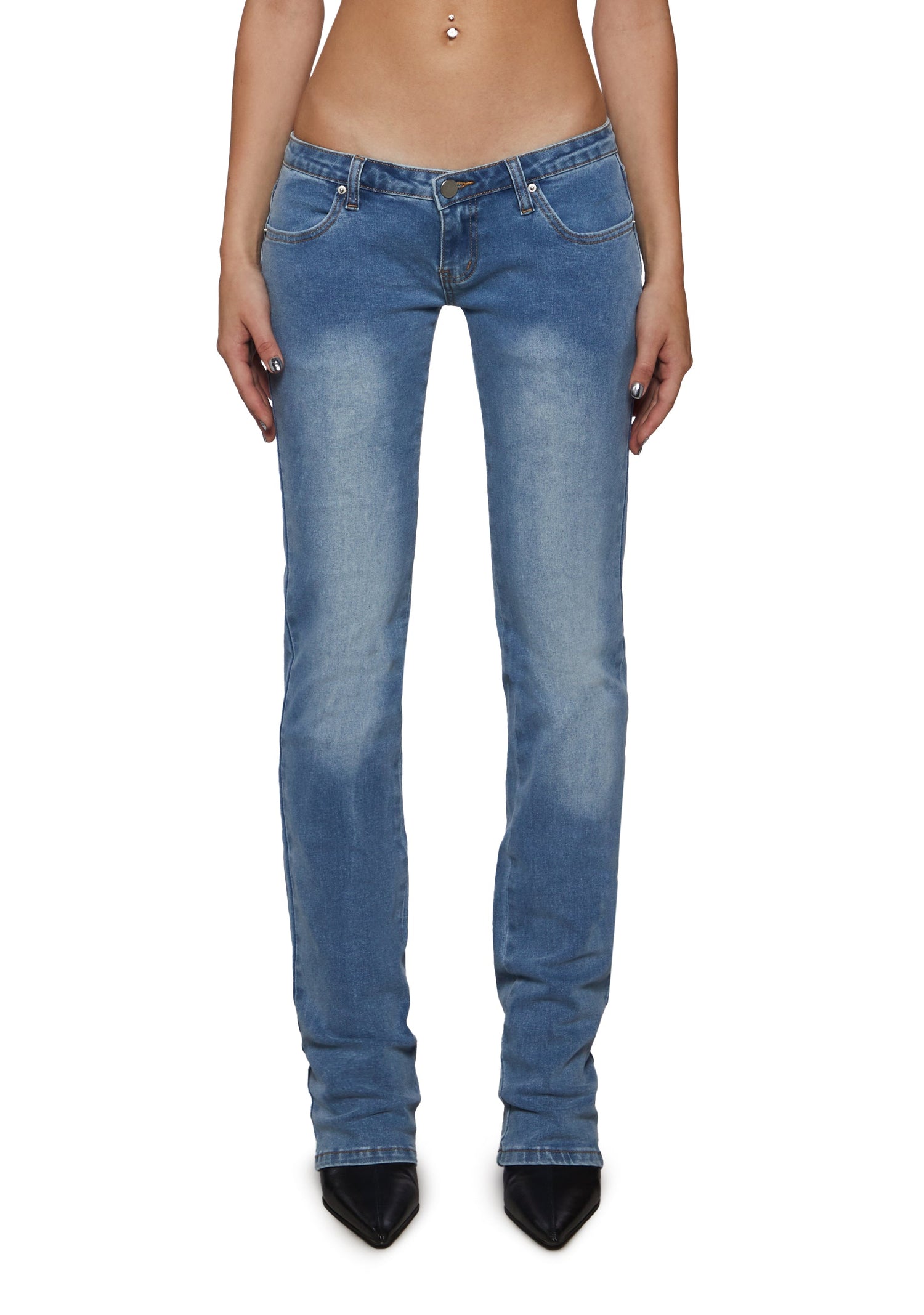 Talia Low Rise Jeans - Light Blue