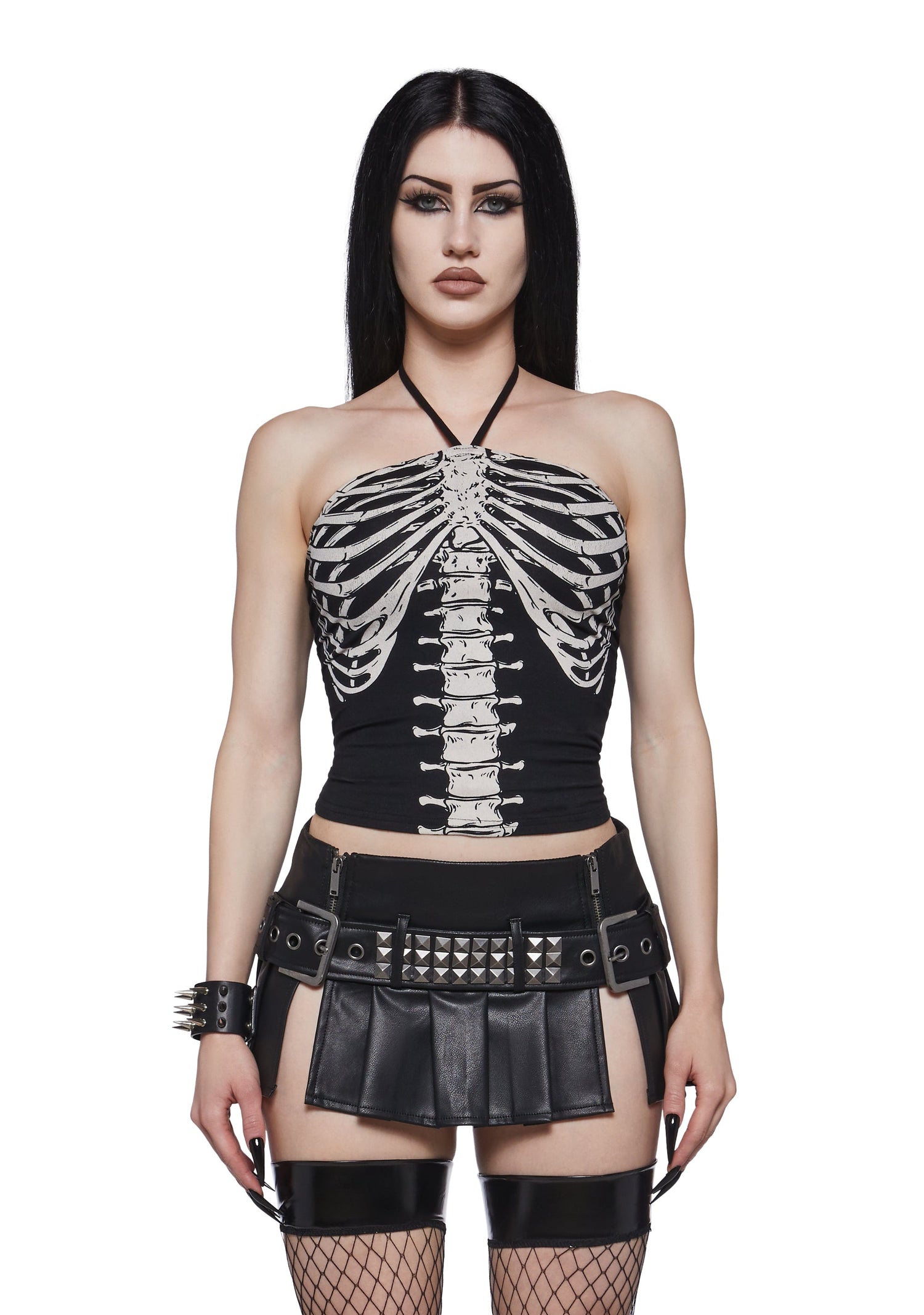 Skeleton Spine Halter Top