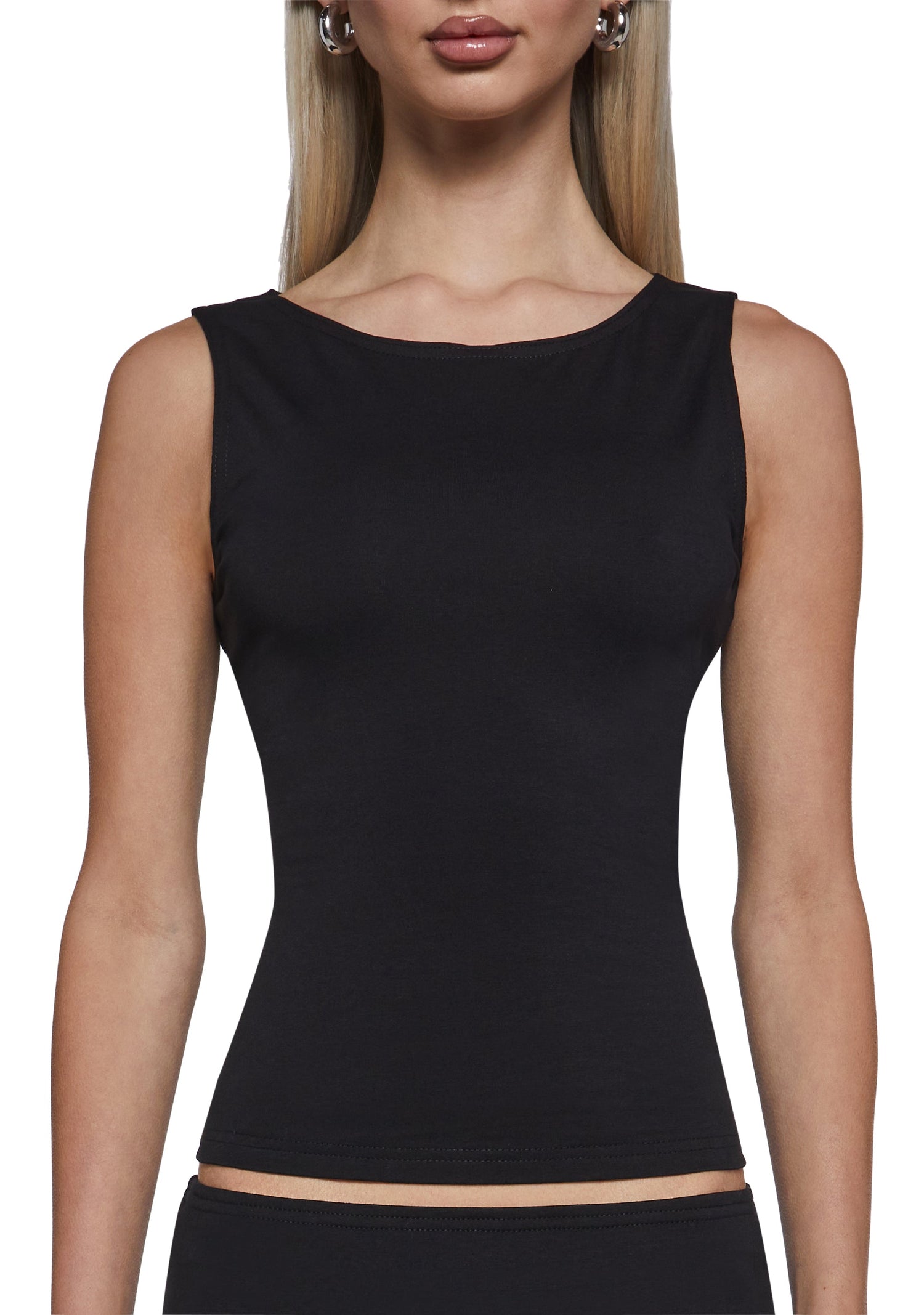 Emma Tank Top Skirt Set - Black