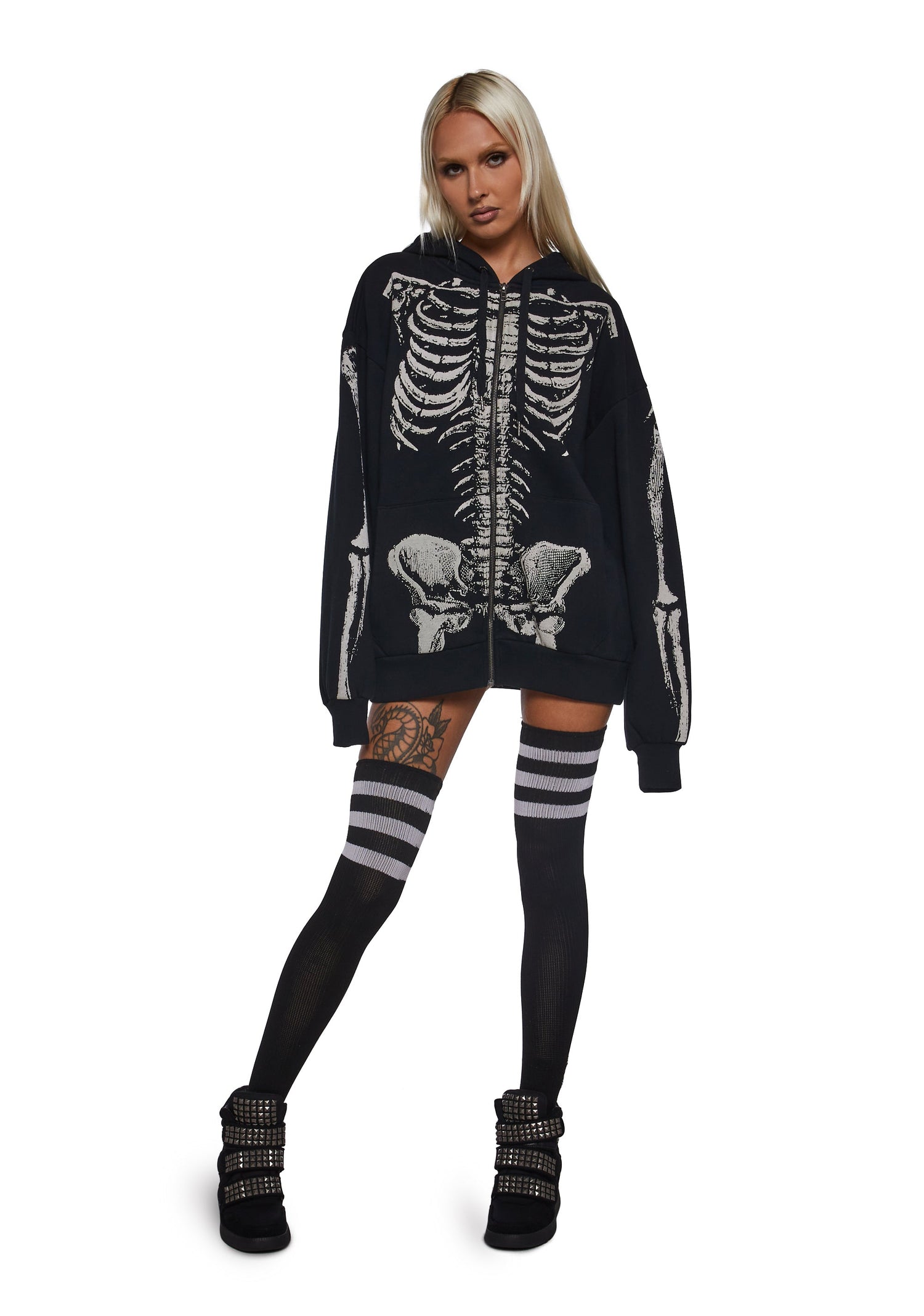 Spine Chiller Zip-Up Hoodie