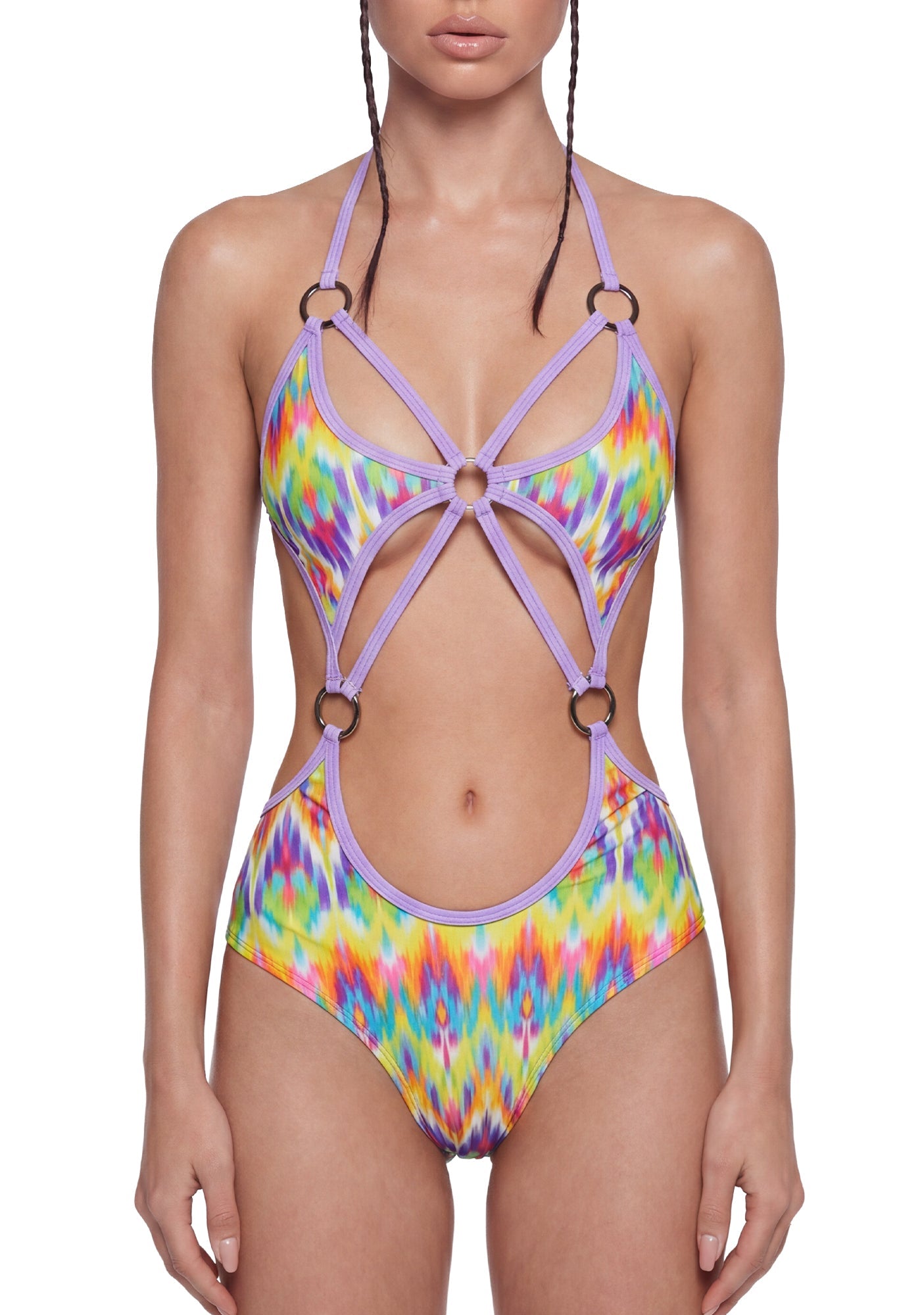 Neon Pop O-Ring Spandex Bodysuit