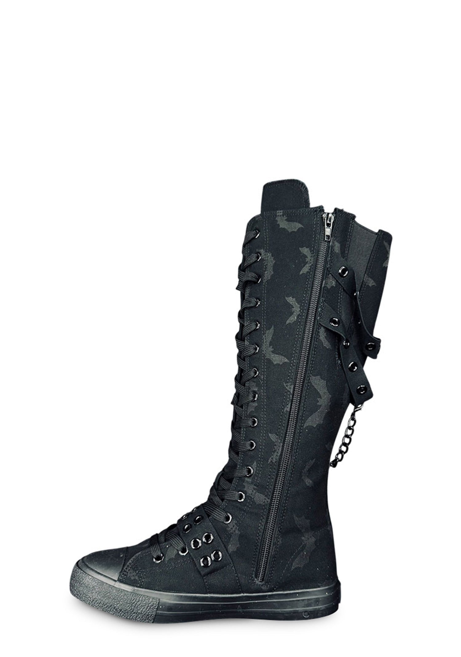Rawr XD Bats Knee High Sneakers - Black