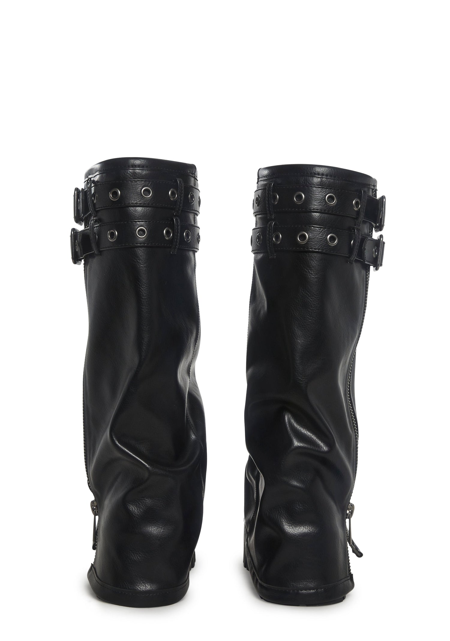 Warp Knee High Pant Boots - Black