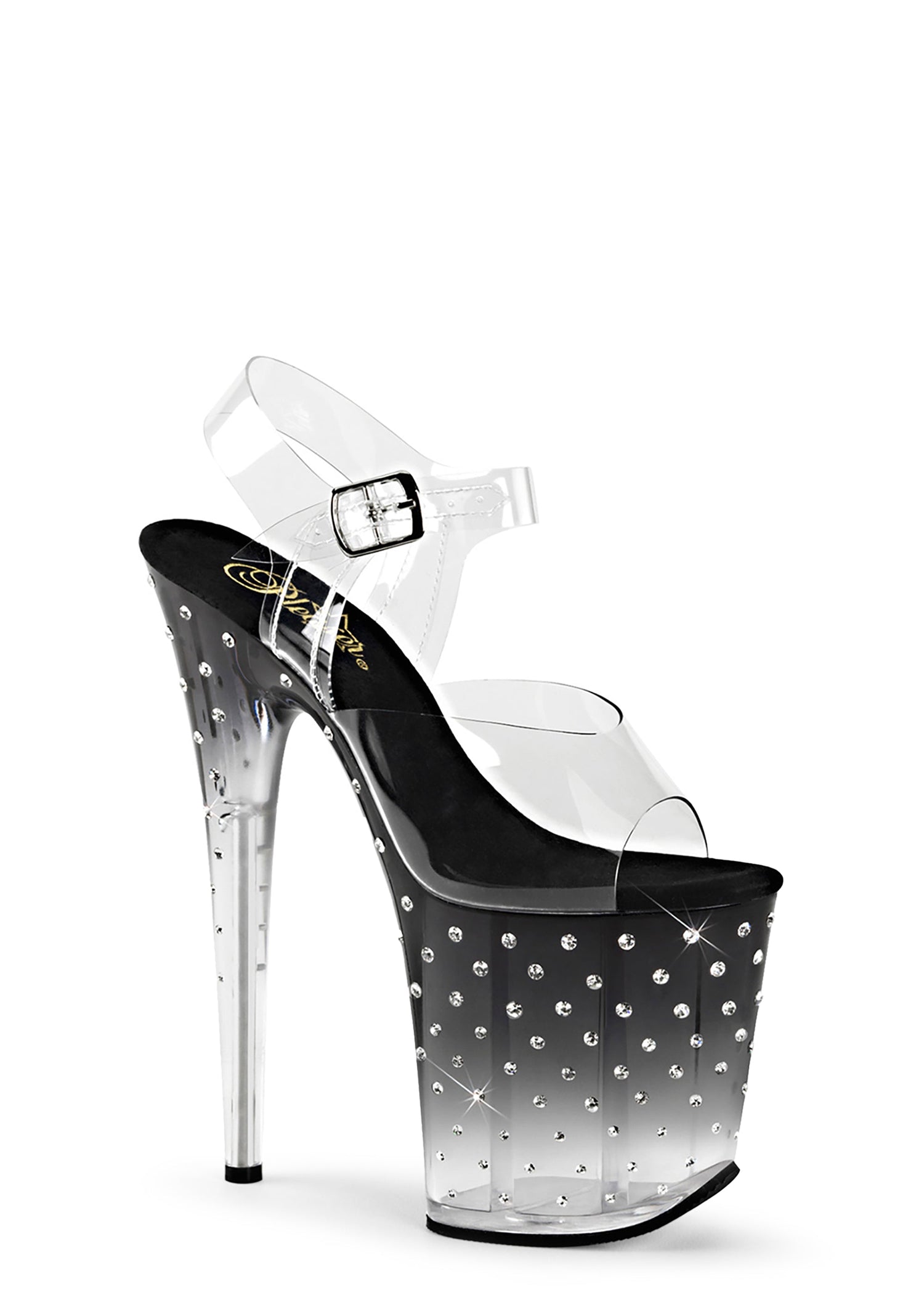 Stardust-808T Platform Ankle Strap Sandals-Smoke