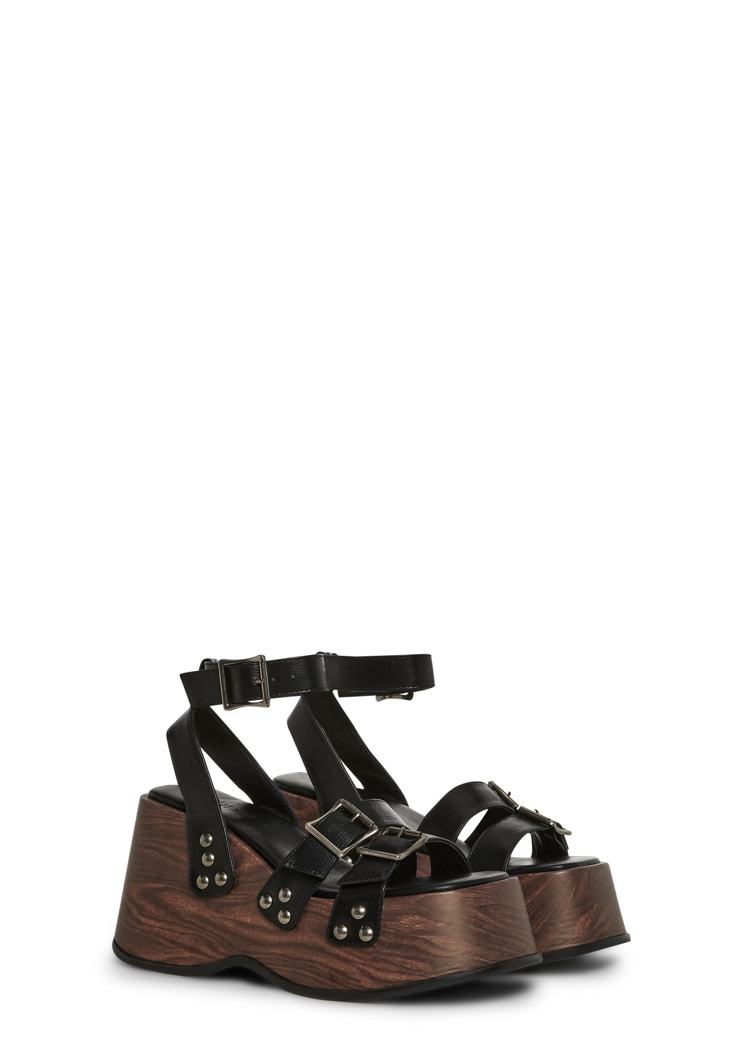 Summer Moves Platform Wedges - Black