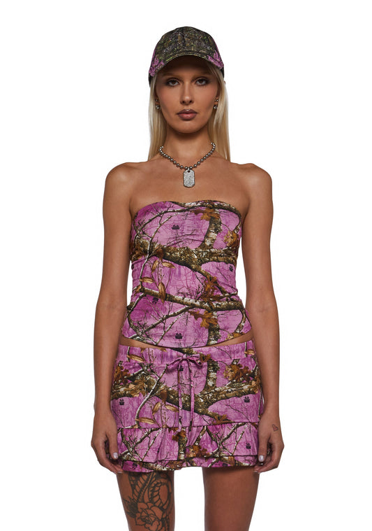 Strapless Camo Top