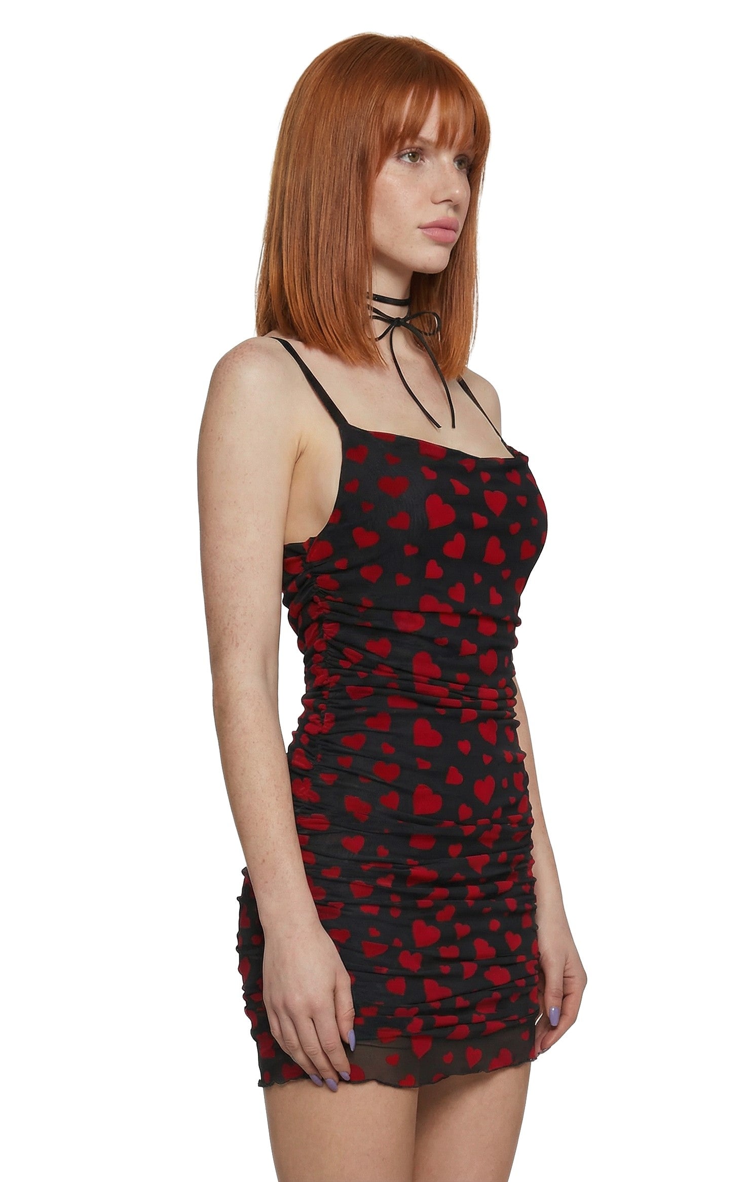 Noir Rise And Fall Mesh Dress