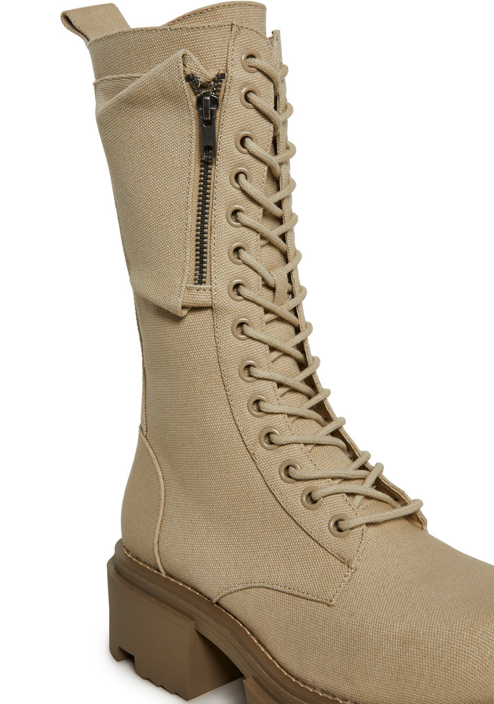 Desert Pocket Combat Boot - Sand