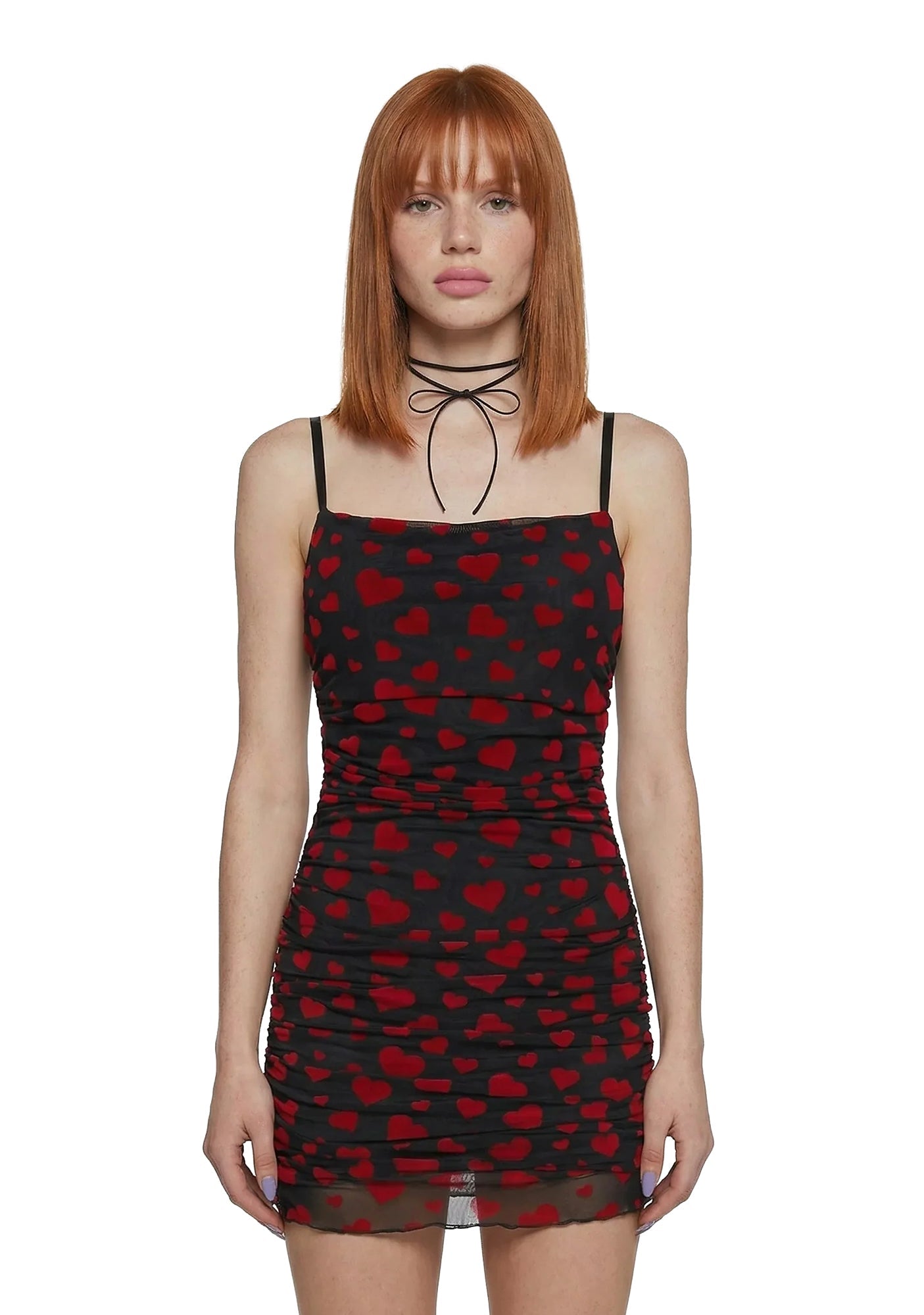 Noir Rise And Fall Mesh Dress