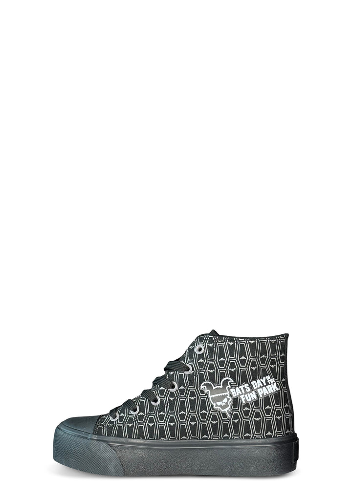 HXC Bats Day Mickey High Top Sneaker - Grey