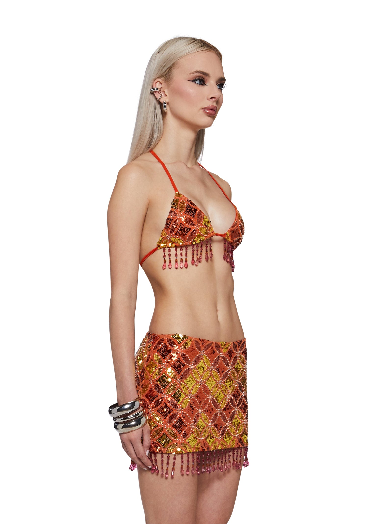 Mosaic Beaded Resort Triangle Top