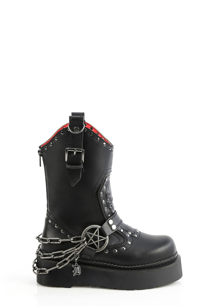 Rebel-56 Platform Embellished Cowboy Boots