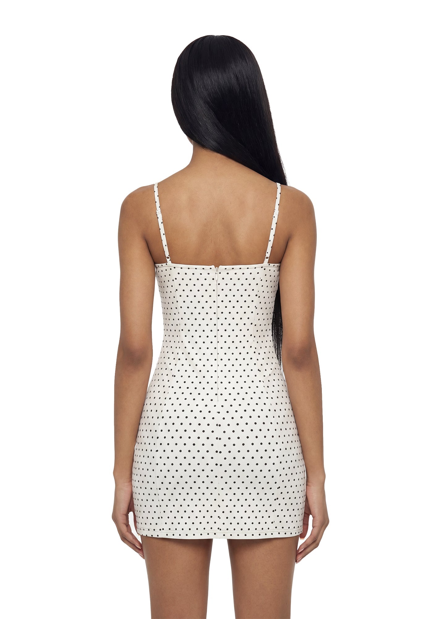 Flirty Button Polka Dot Dress