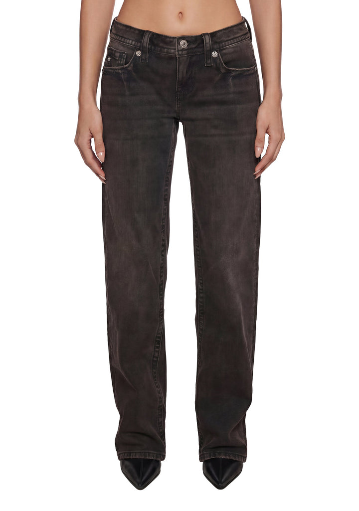 Sedona Border Stitched Low Rise Slim Wide 32"