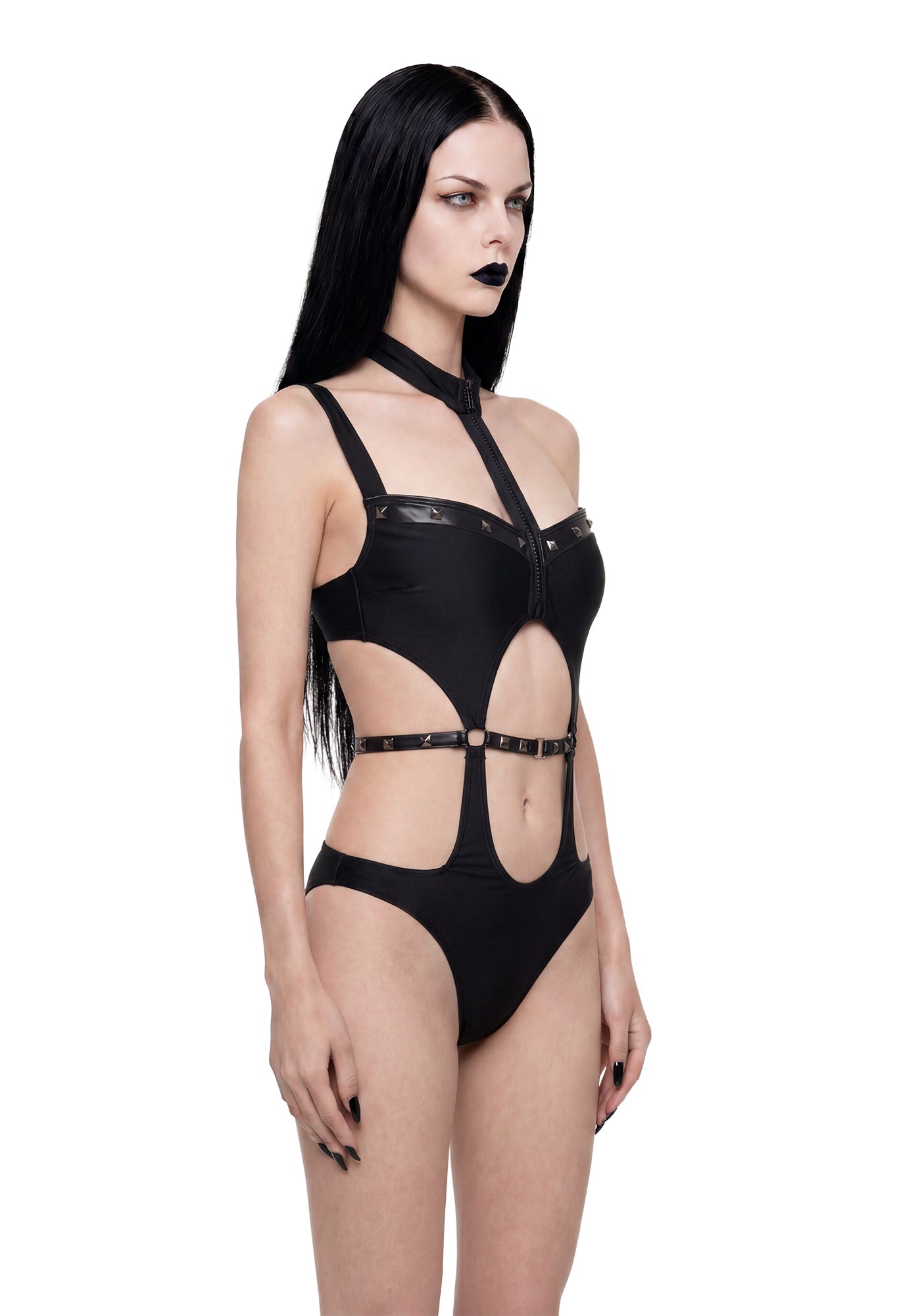 Chainreactor Studded Cut Out Bodysuit