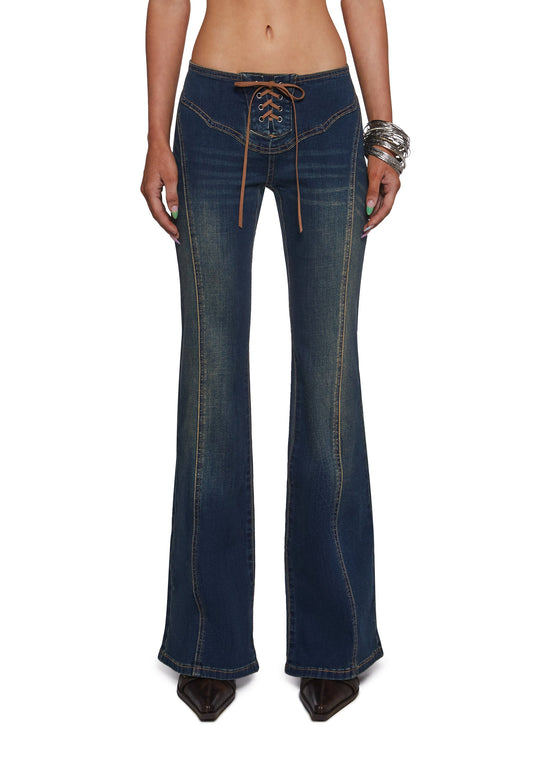 The Brittany Lace Up Jeans