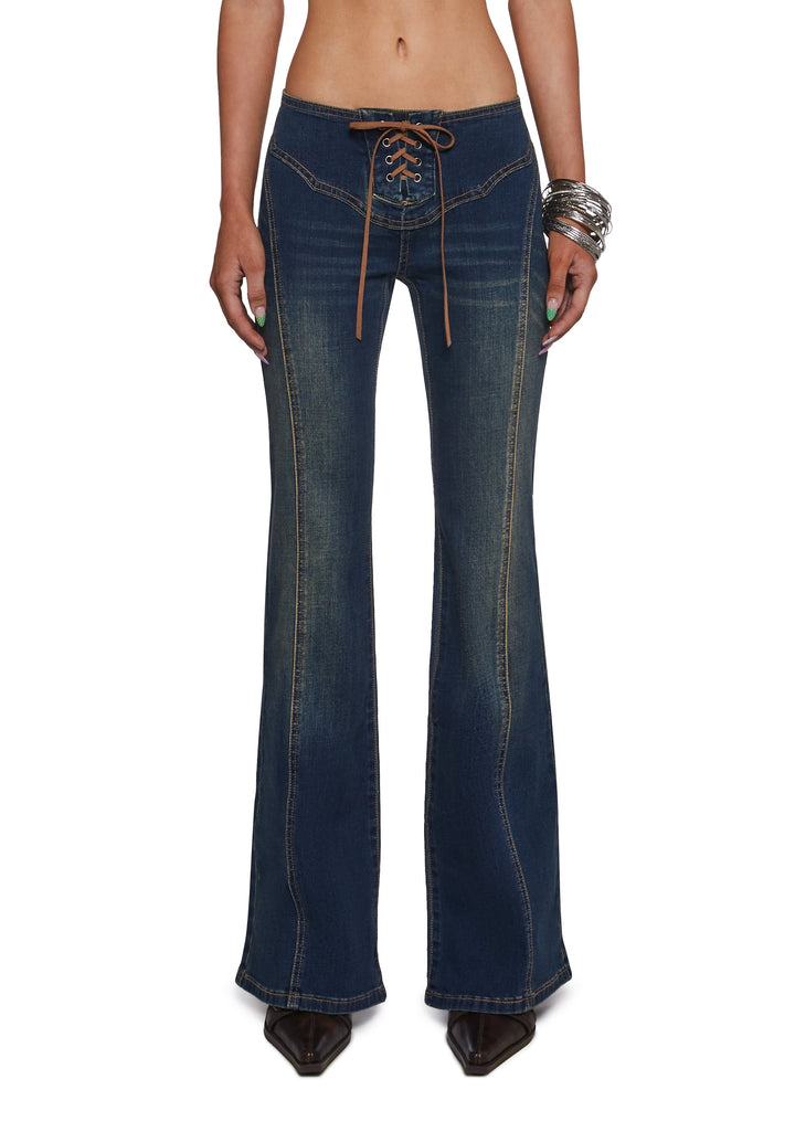 The Brittany Lace Up Jeans