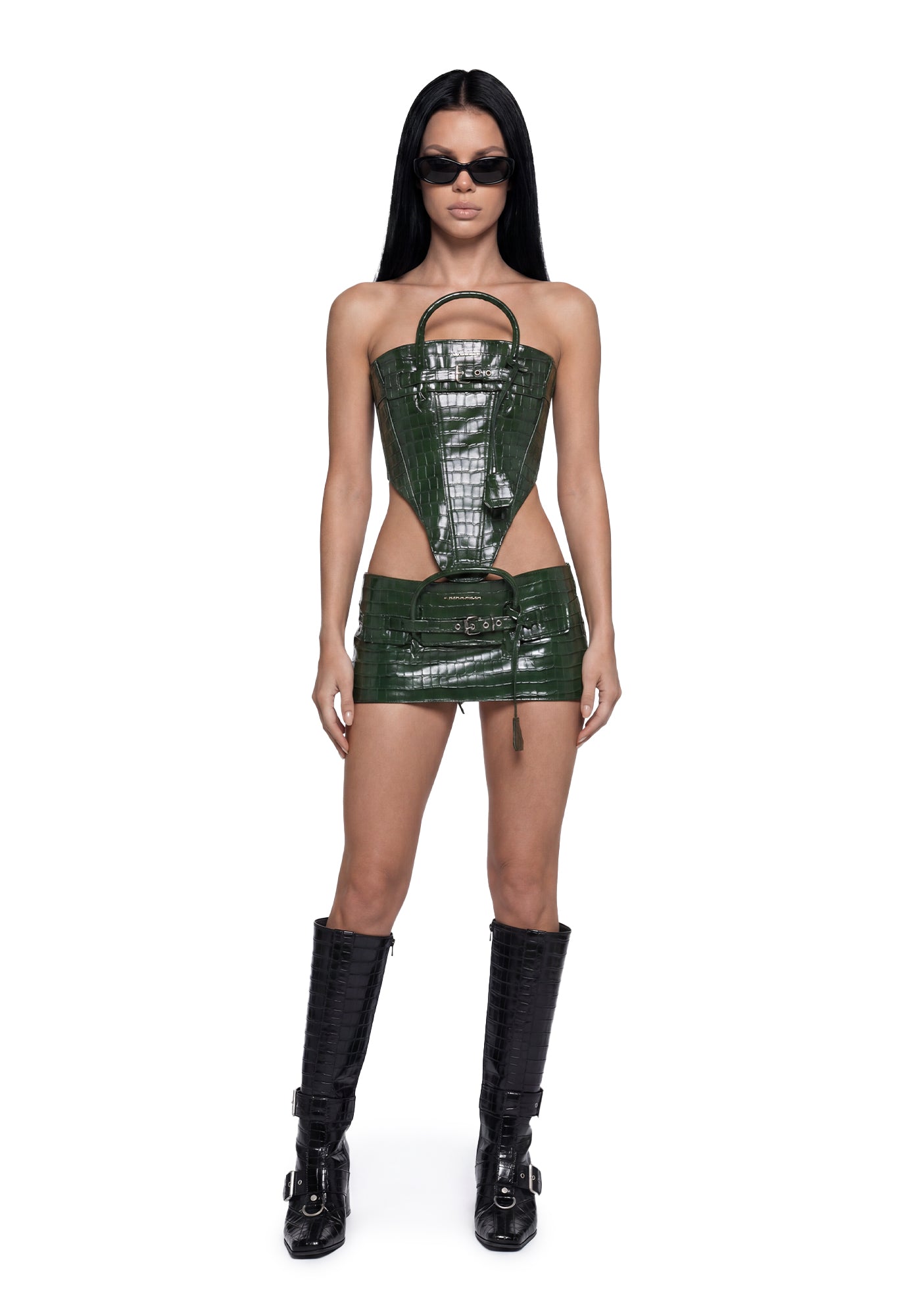Heiress Handbag Corset - Green