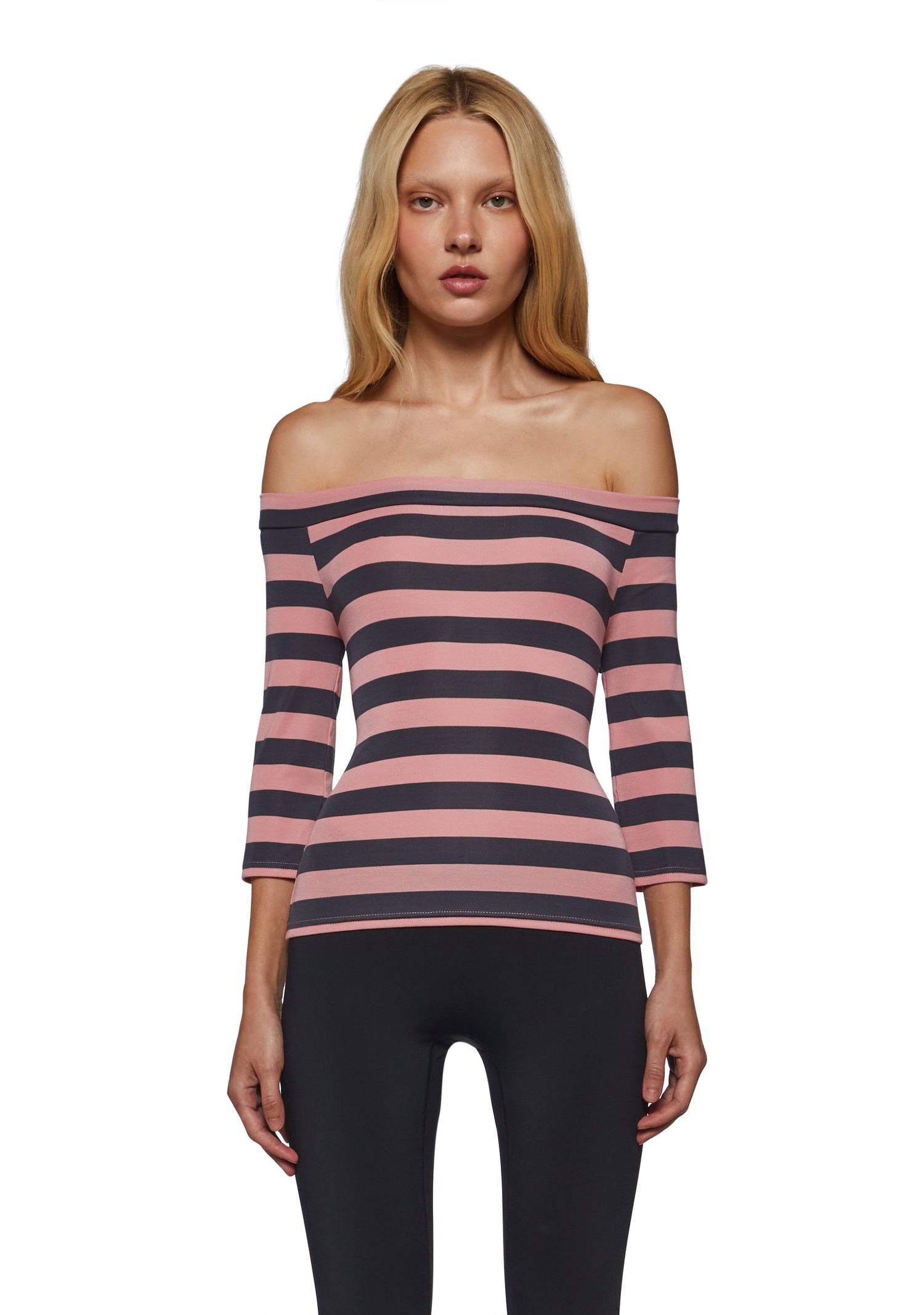 Melanie Off The Shoulder Quarter Sleeve Top - Pink