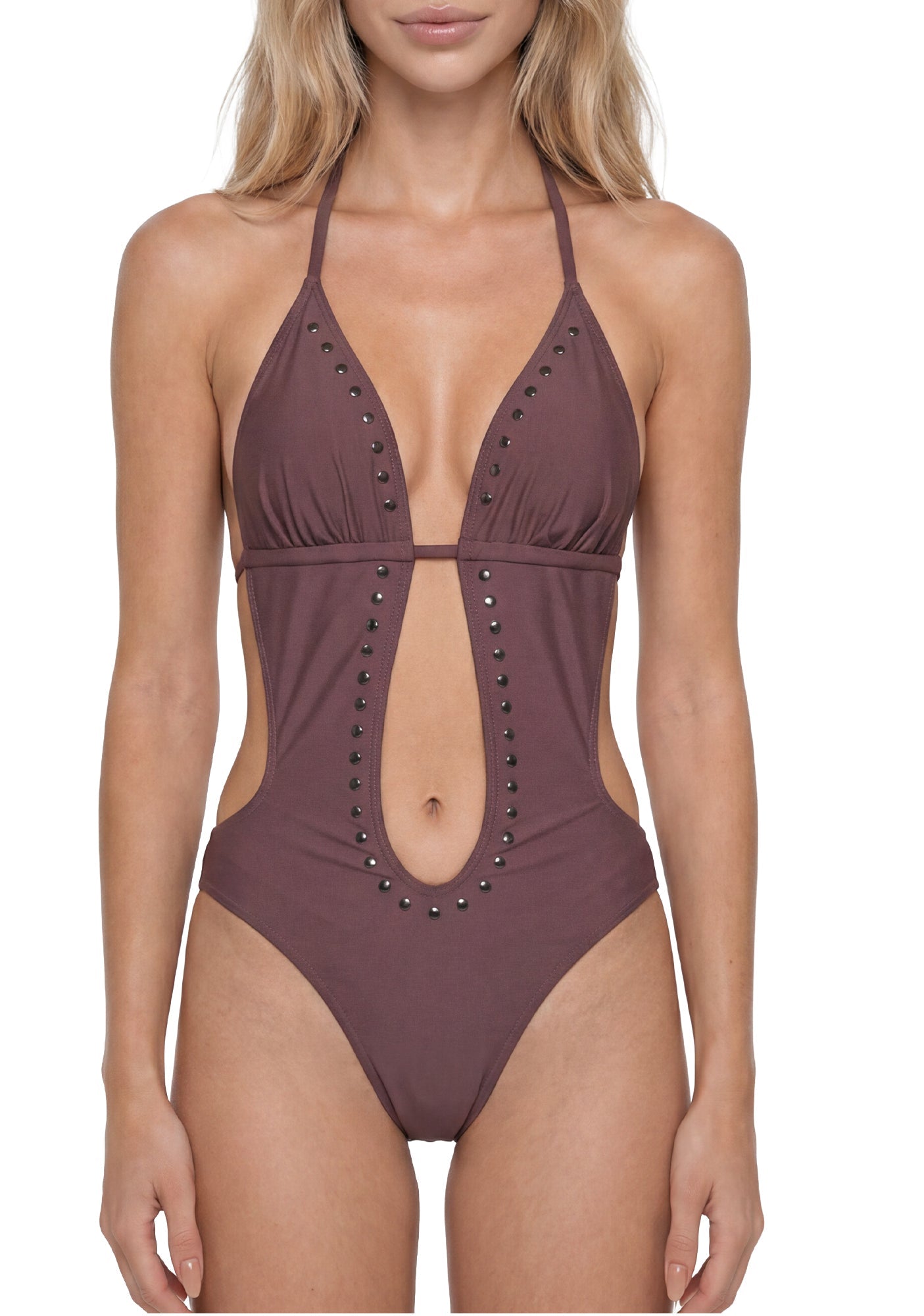 Reya Studded Monokini Skirt Set