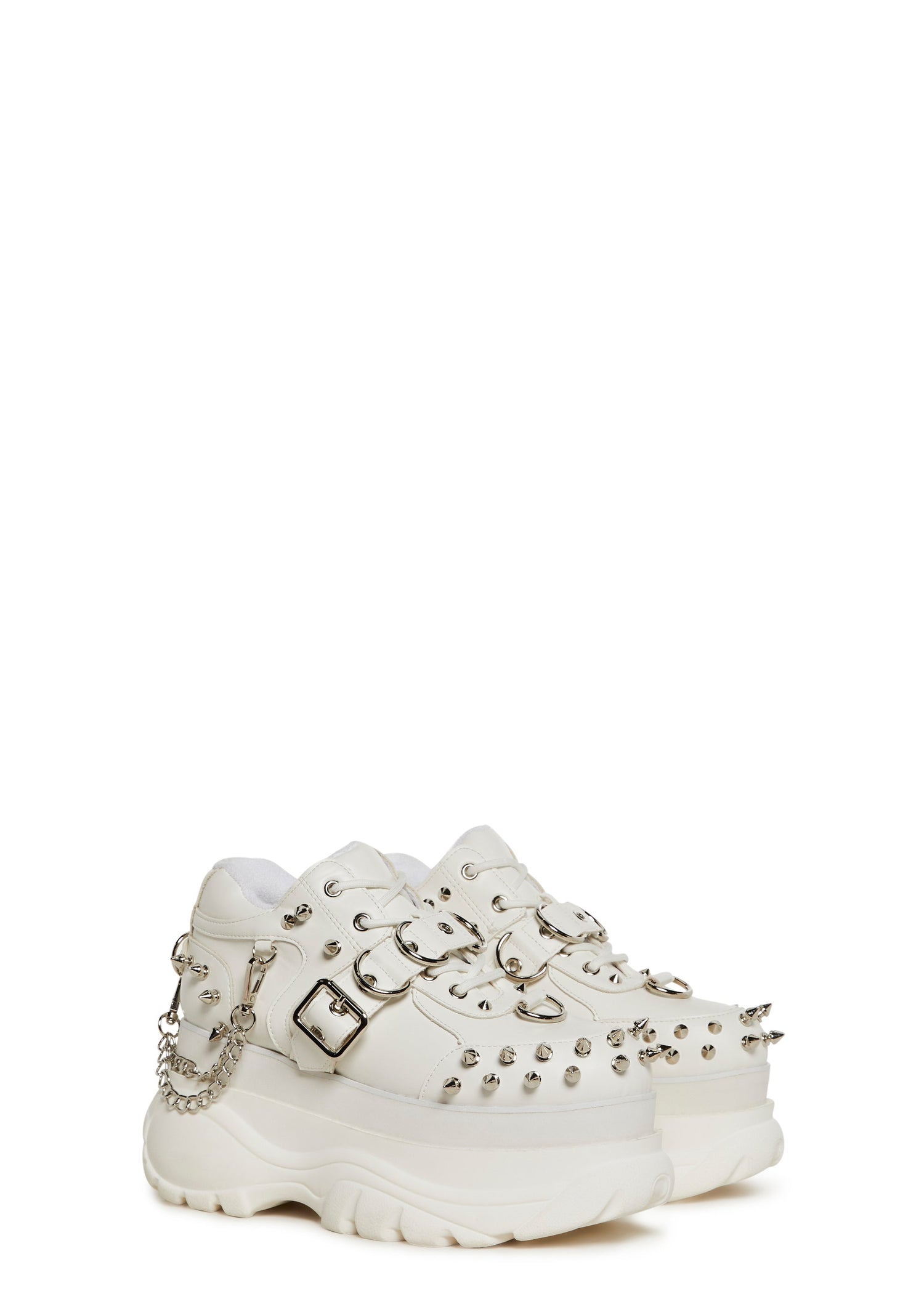Midnight Pit Spiked Sneaker - White