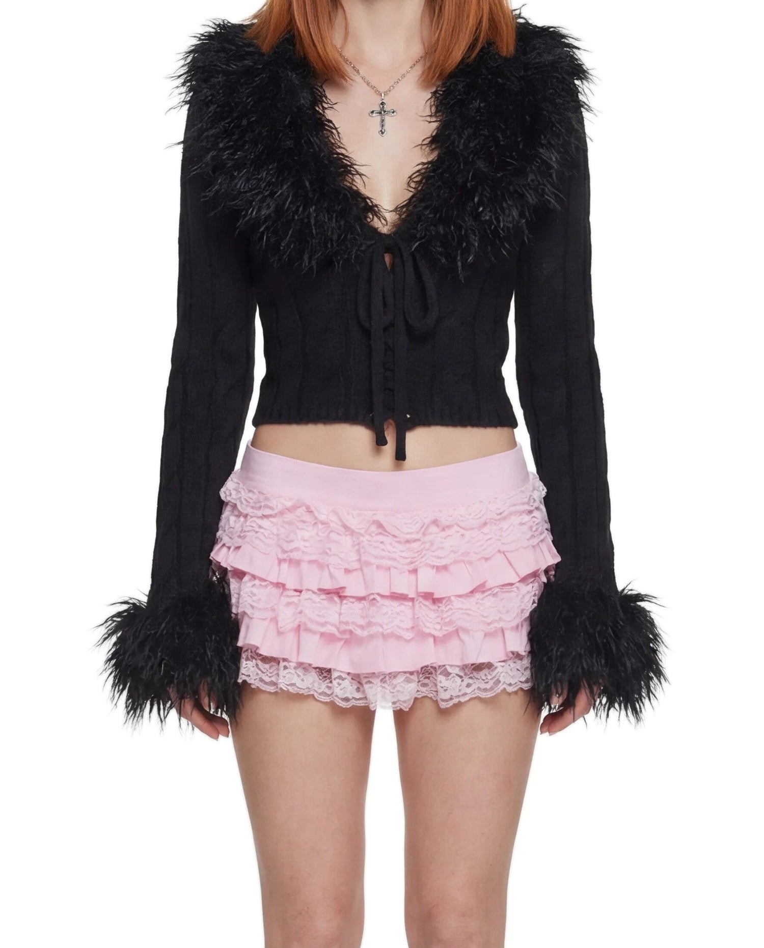Darling Affection Ruffled Mini Skort - Pink