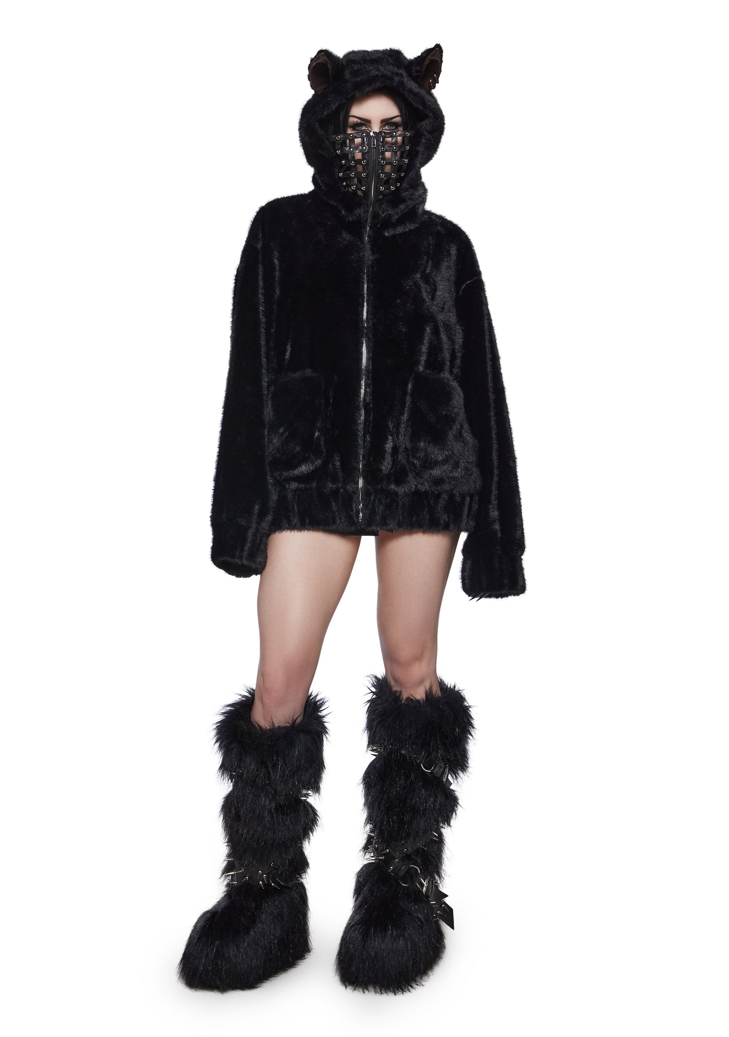 Hell Hound Fur Oversized Hoodie