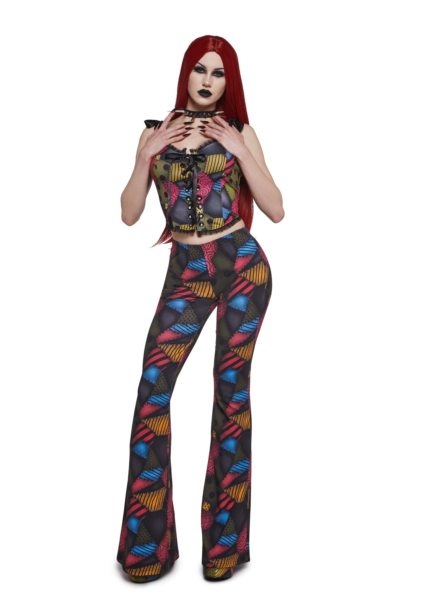 Mismatched Doll Flared Leggings