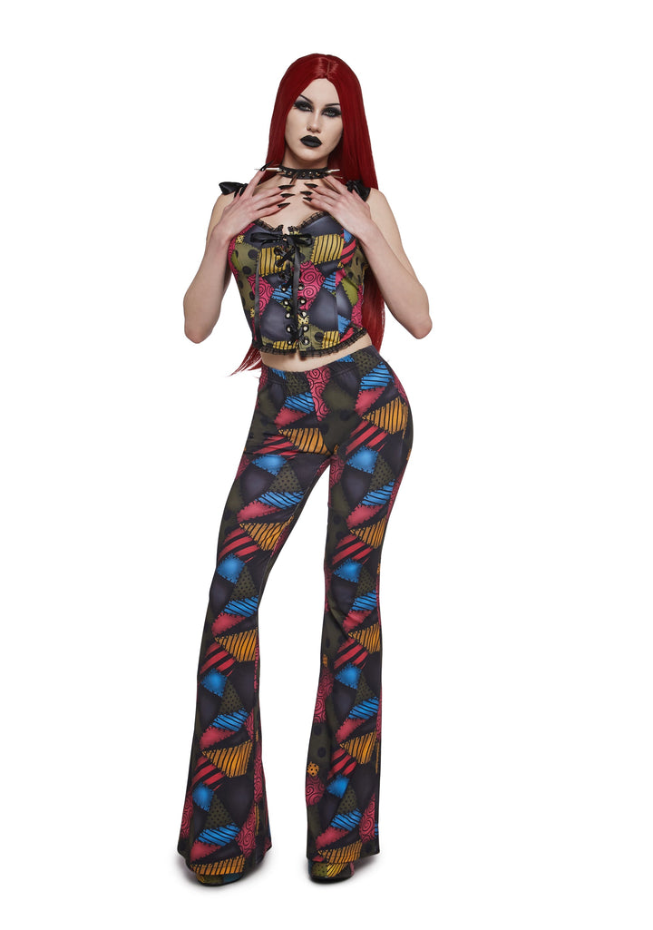Mismatched Doll Flared Leggings