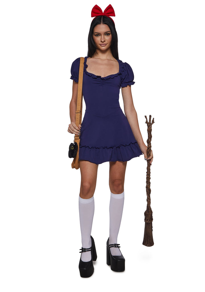 Anime Delivery Witch Costume with Cat