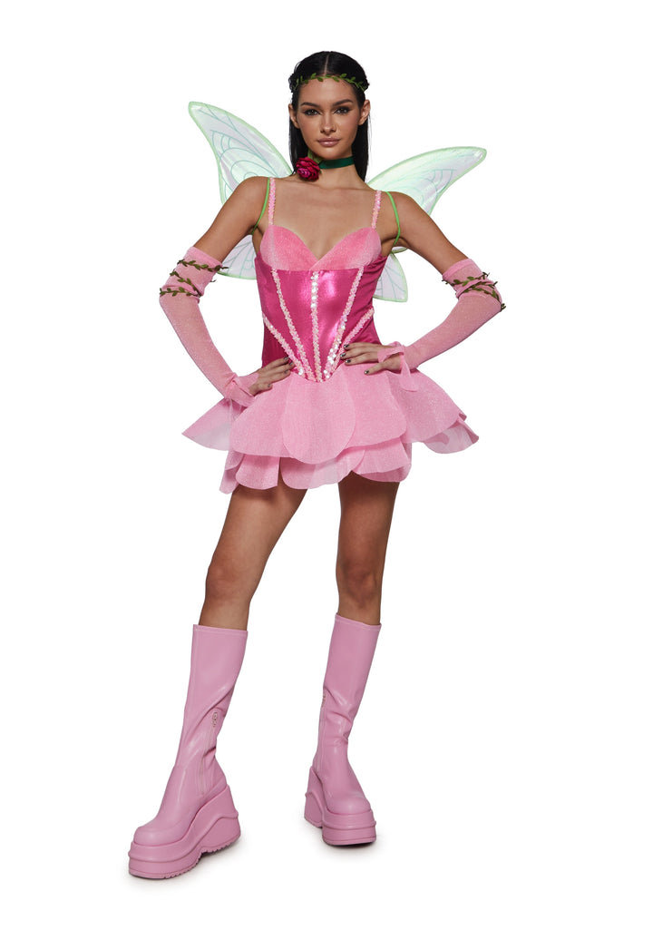 Y2K Cartoon Fairy Costume - Pink