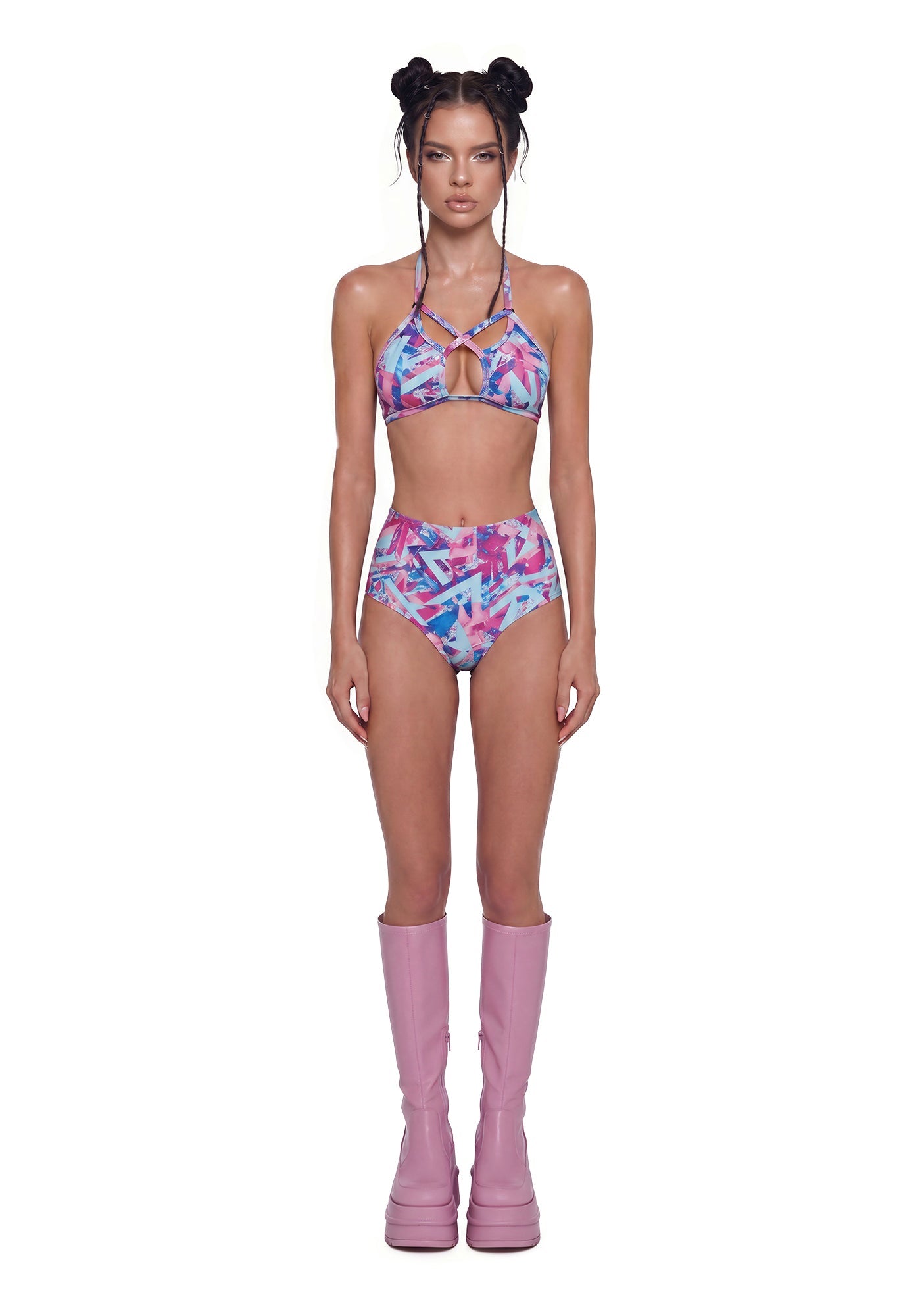 Pastel Pop Criss-Cross Top